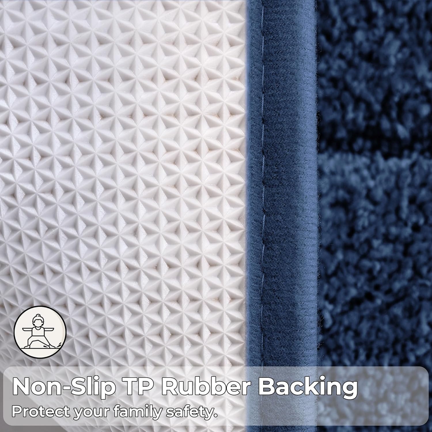 image:imageGRANNY SAYS Bathroom Rugs Sets 2 PieceSoft Bath Mats for Bathroom Bath Rugs Non Slip Washable Absorbent Bath Rug for Tub Shower and Toilet Gray 20 x 32 16 x 24Deep Blue