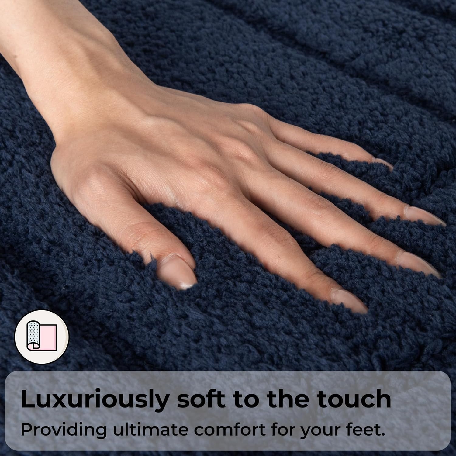image:imageGRANNY SAYS Bathroom Rugs Sets 2 PieceSoft Bath Mats for Bathroom Bath Rugs Non Slip Washable Absorbent Bath Rug for Tub Shower and Toilet Gray 20 x 32 16 x 24Deep Blue