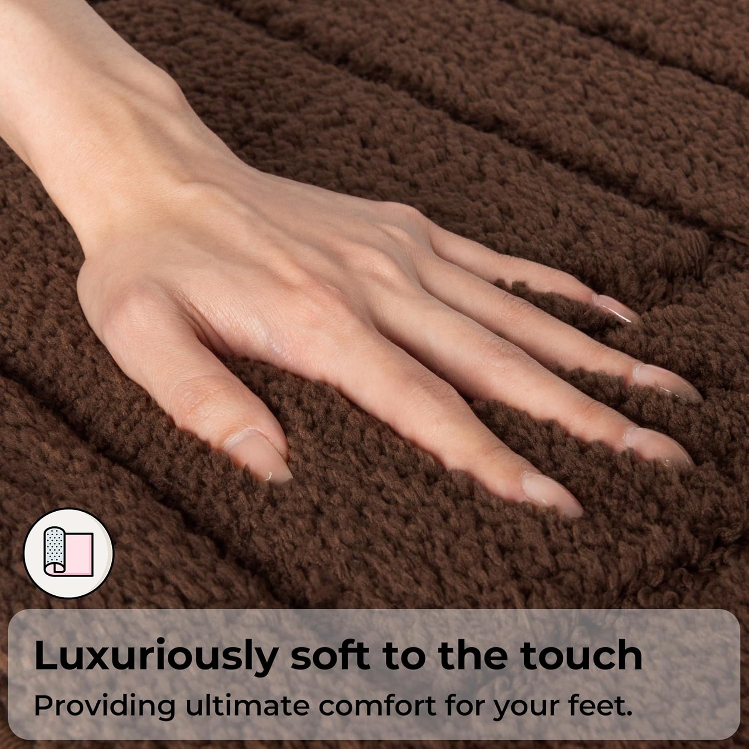 image:imageGRANNY SAYS Bathroom Rugs Sets 2 PieceSoft Bath Mats for Bathroom Bath Rugs Non Slip Washable Absorbent Bath Rug for Tub Shower and Toilet Gray 20 x 32 16 x 24Brown