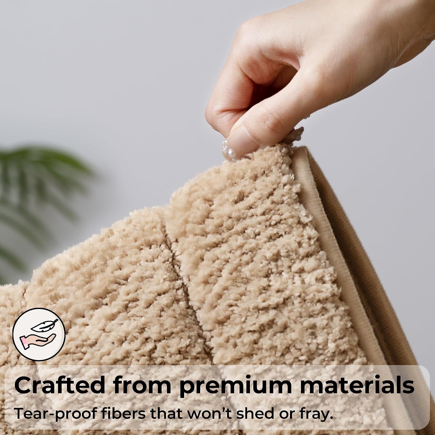 image:imageGRANNY SAYS Bathroom Rugs Sets 2 PieceSoft Bath Mats for Bathroom Bath Rugs Non Slip Washable Absorbent Bath Rug for Tub Shower and Toilet Gray 20 x 32 16 x 24Khaki