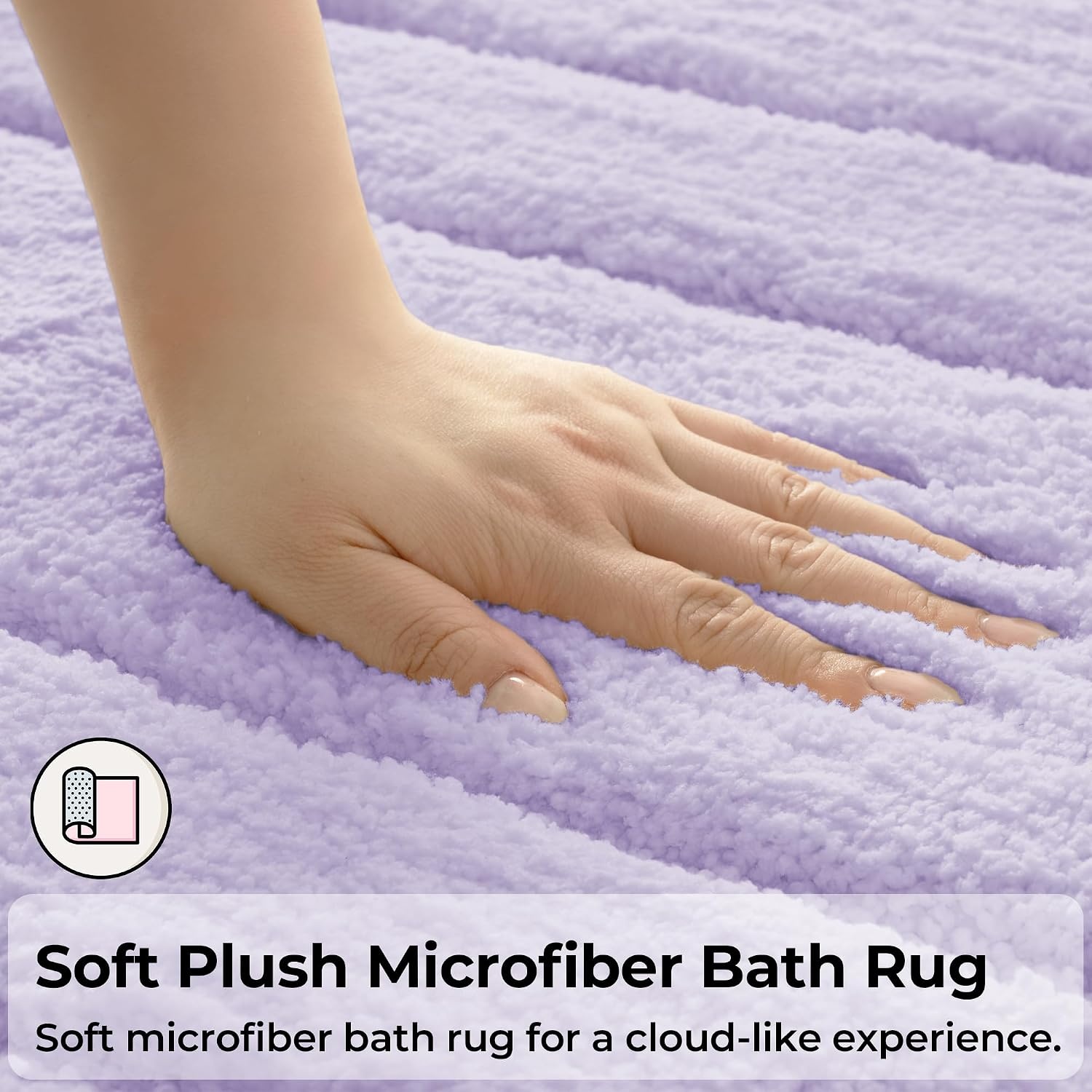 image:imageGRANNY SAYS Bathroom Rugs Sets 2 PieceSoft Bath Mats for Bathroom Bath Rugs Non Slip Washable Absorbent Bath Rug for Tub Shower and Toilet Gray 20 x 32 16 x 24Lilac