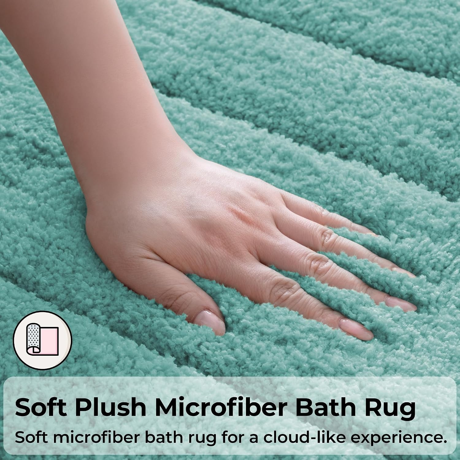 image:imageGRANNY SAYS Bathroom Rugs Sets 2 PieceSoft Bath Mats for Bathroom Bath Rugs Non Slip Washable Absorbent Bath Rug for Tub Shower and Toilet Gray 20 x 32 16 x 24Teal