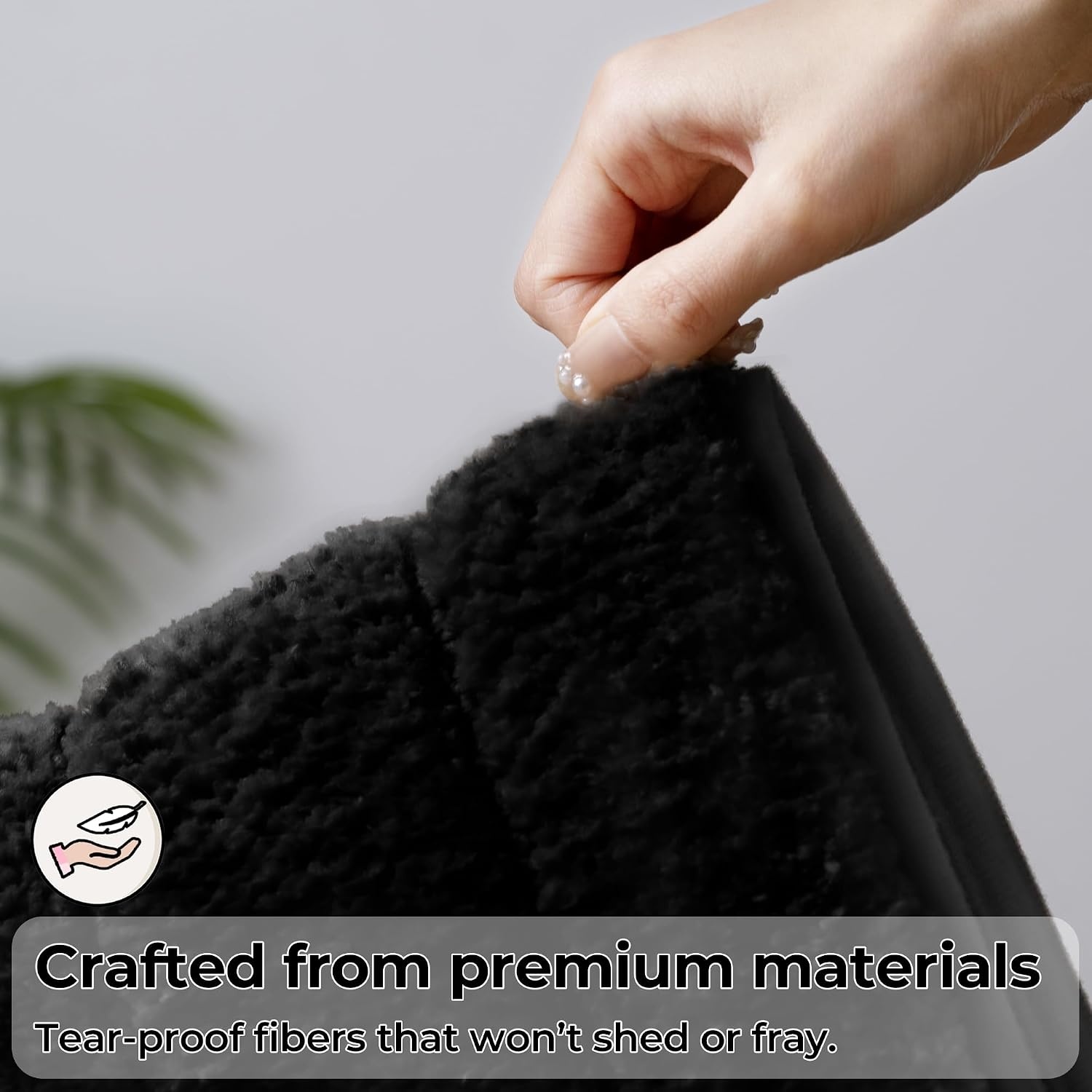 image:imageGRANNY SAYS Bathroom Rugs Sets 2 PieceSoft Bath Mats for Bathroom Bath Rugs Non Slip Washable Absorbent Bath Rug for Tub Shower and Toilet Gray 20 x 32 16 x 24Black