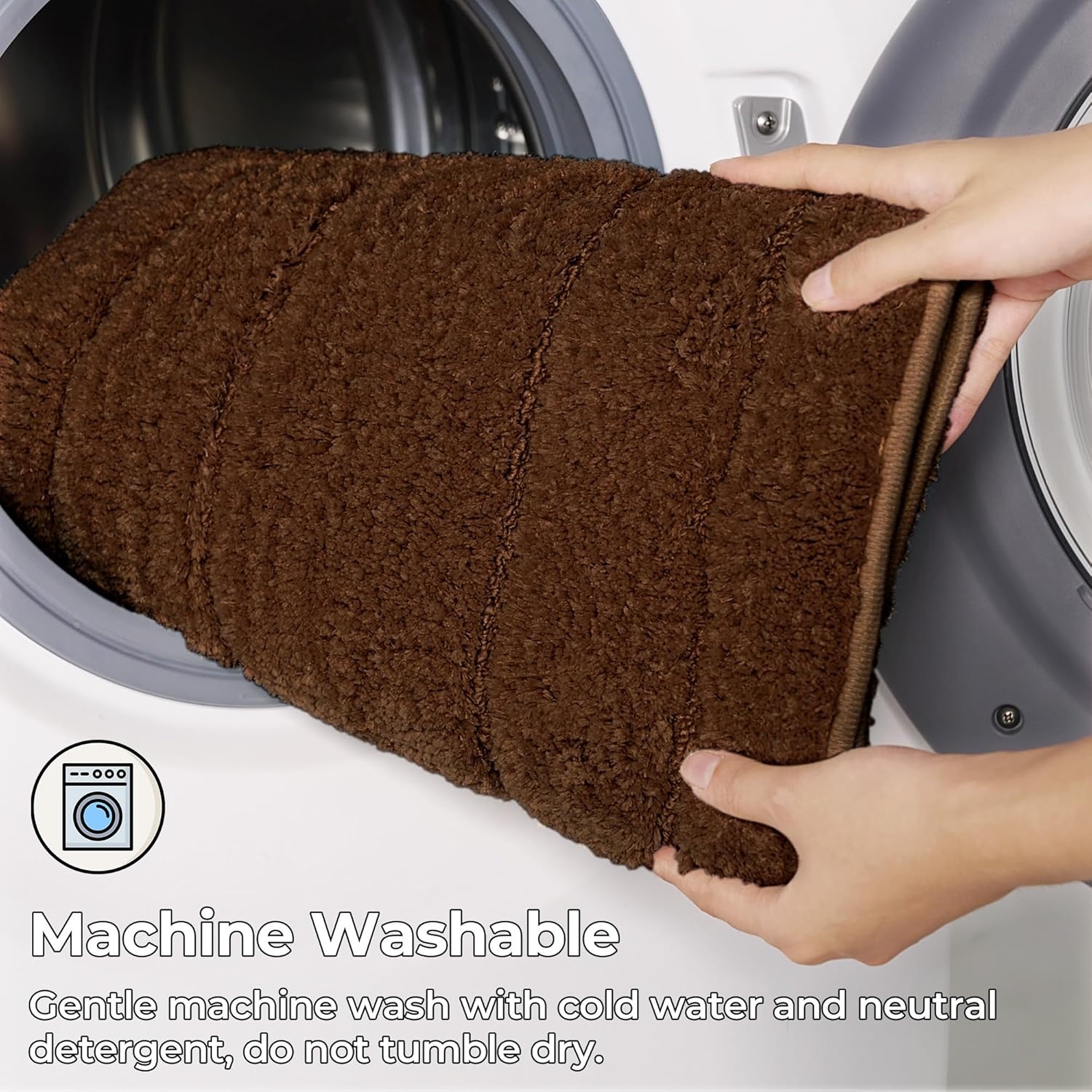 image:imageGRANNY SAYS Bathroom Rugs Sets 2 PieceSoft Bath Mats for Bathroom Bath Rugs Non Slip Washable Absorbent Bath Rug for Tub Shower and Toilet Gray 20 x 32 16 x 24Brown