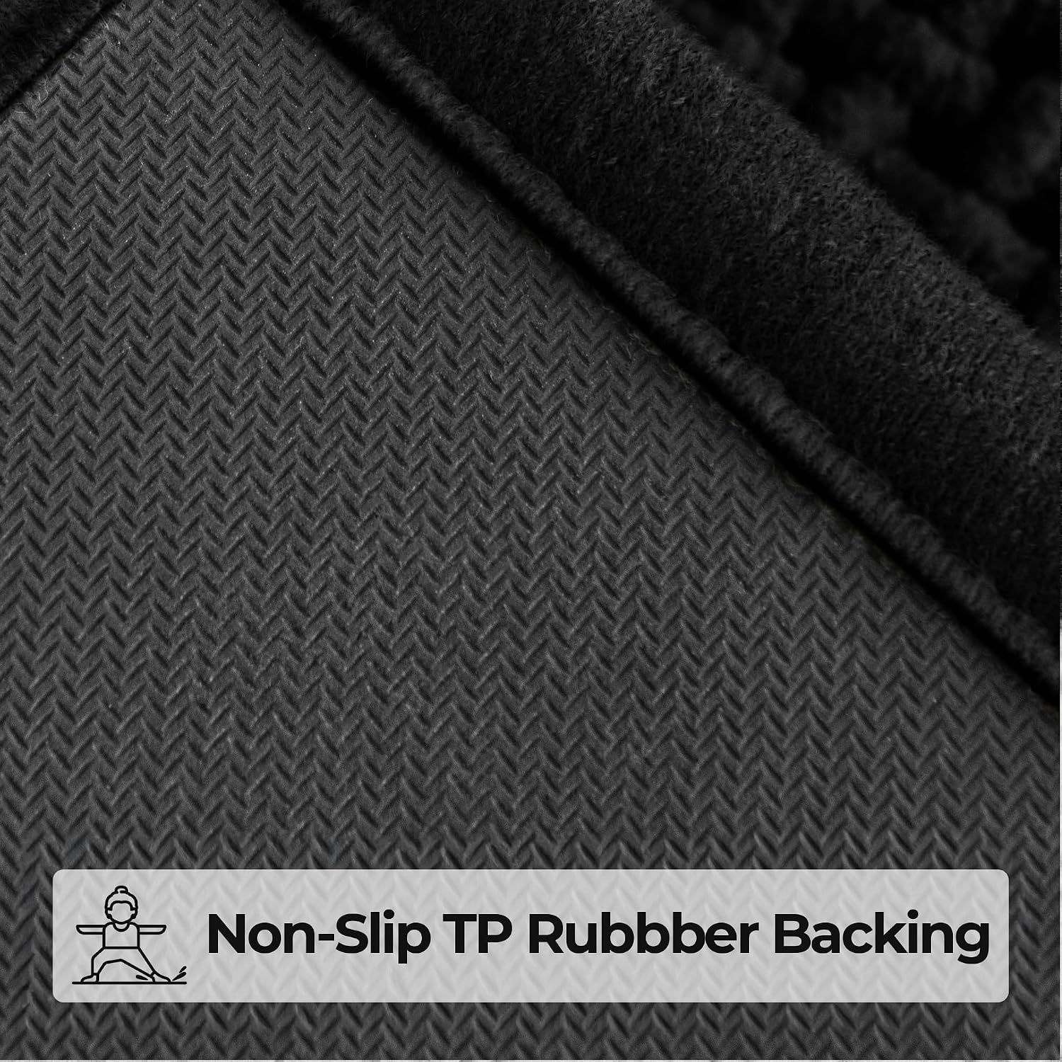 image:imageGRANNY SAYS Beige Bathroom Rugs Absorbent Bath Mats for Bathroom 24 x 16 Soft Chenille Bathroom Mat Small Bath Rugs Non Slip Washable Quick Dry Thin Rug for Tub and ShowerBlack