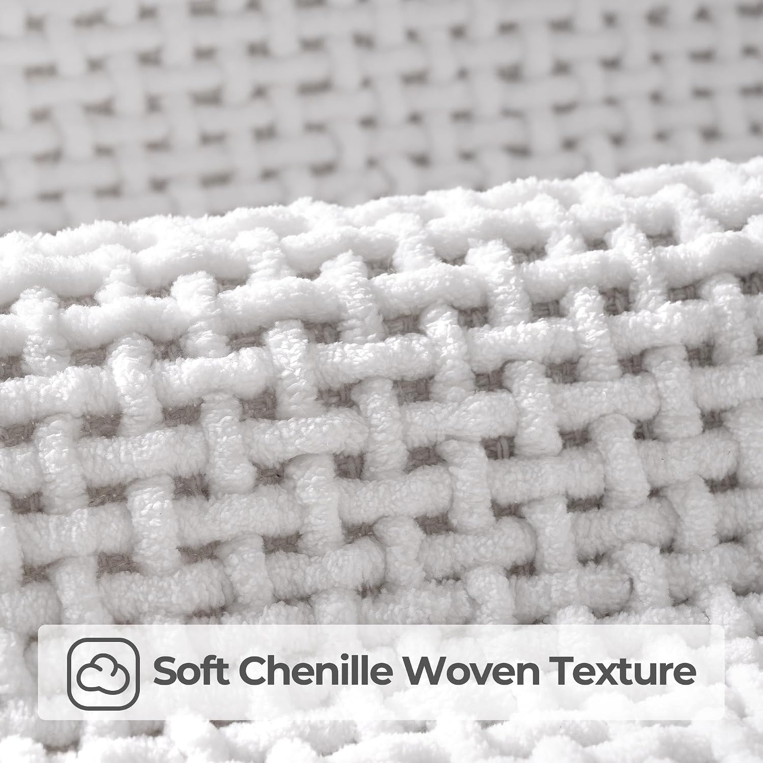 image:imageGRANNY SAYS Beige Bathroom Rugs Absorbent Bath Mats for Bathroom 24 x 16 Soft Chenille Bathroom Mat Small Bath Rugs Non Slip Washable Quick Dry Thin Rug for Tub and ShowerWhite
