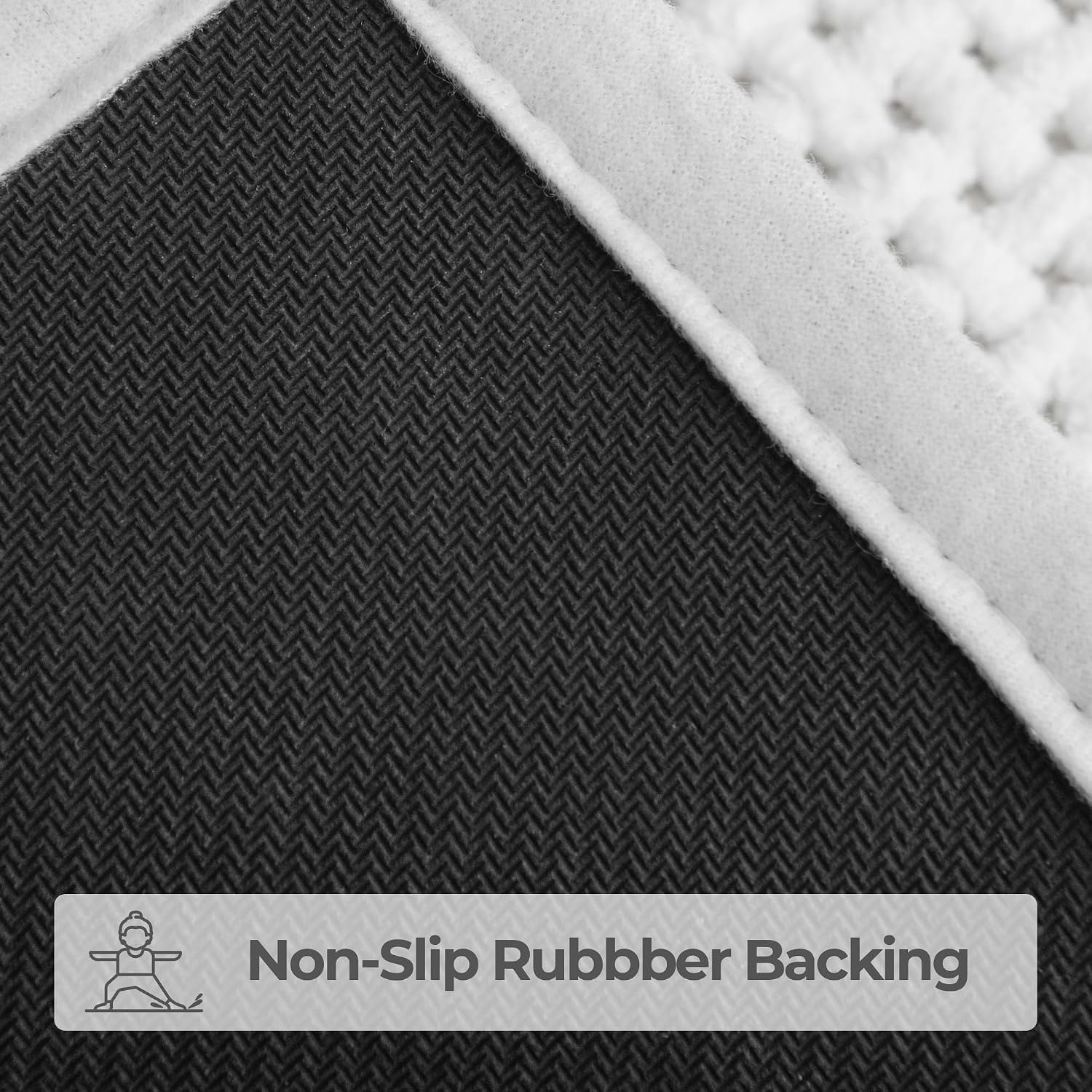 image:imageGRANNY SAYS Beige Bathroom Rugs Absorbent Bath Mats for Bathroom 24 x 16 Soft Chenille Bathroom Mat Small Bath Rugs Non Slip Washable Quick Dry Thin Rug for Tub and ShowerWhite
