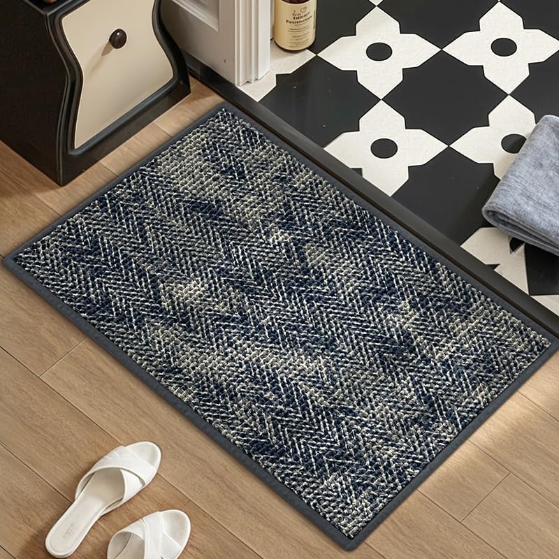 image:imageGRANNY SAYS Beige Bathroom Rugs Absorbent Bath Mats for Bathroom 24 x 16 Soft Chenille Bathroom Mat Small Bath Rugs Non Slip Washable Quick Dry Thin Rug for Tub and ShowerDeep Greydiagonal