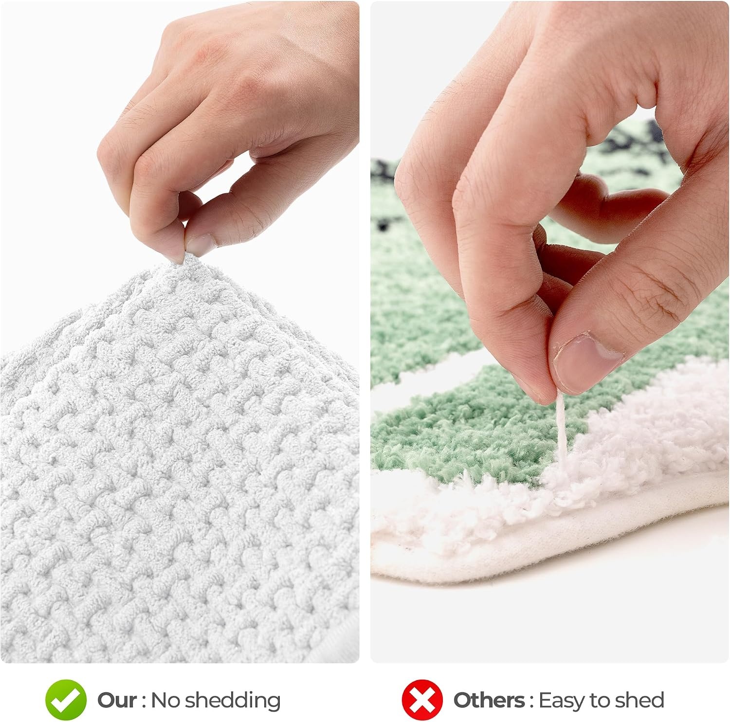 image:imageGRANNY SAYS Beige Bathroom Rugs Absorbent Bath Mats for Bathroom 24 x 16 Soft Chenille Bathroom Mat Small Bath Rugs Non Slip Washable Quick Dry Thin Rug for Tub and ShowerWhite