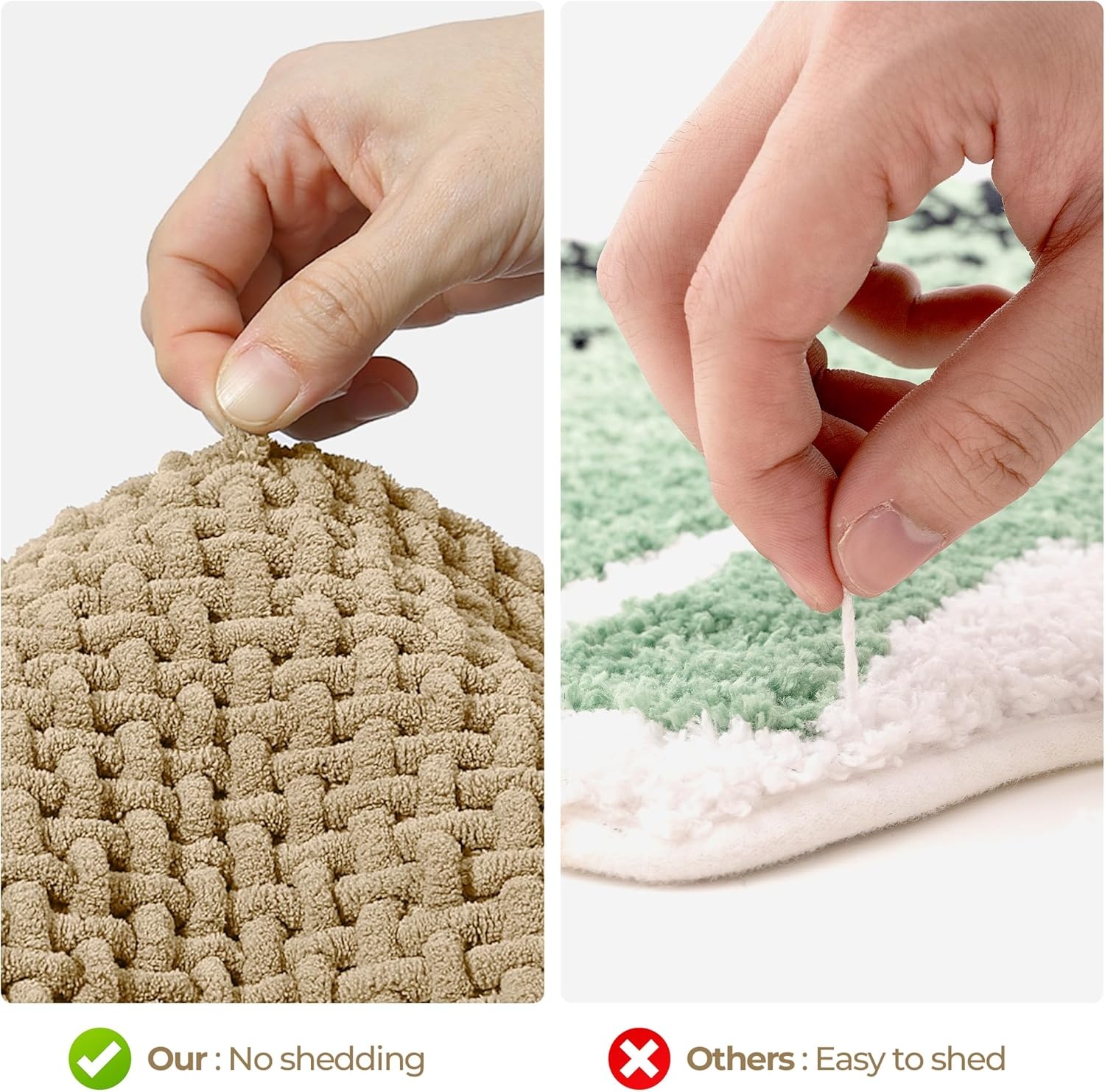 image:imageGRANNY SAYS Beige Bathroom Rugs Absorbent Bath Mats for Bathroom 24 x 16 Soft Chenille Bathroom Mat Small Bath Rugs Non Slip Washable Quick Dry Thin Rug for Tub and ShowerBeige