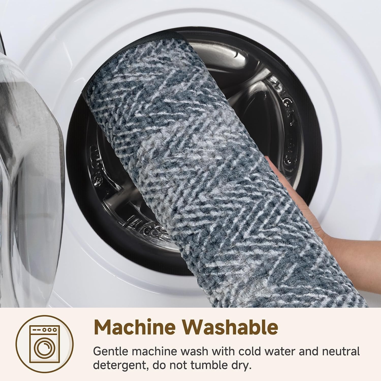 image:imageGRANNY SAYS Beige Bathroom Rugs Absorbent Bath Mats for Bathroom 24 x 16 Soft Chenille Bathroom Mat Small Bath Rugs Non Slip Washable Quick Dry Thin Rug for Tub and ShowerDeep Greydiagonal