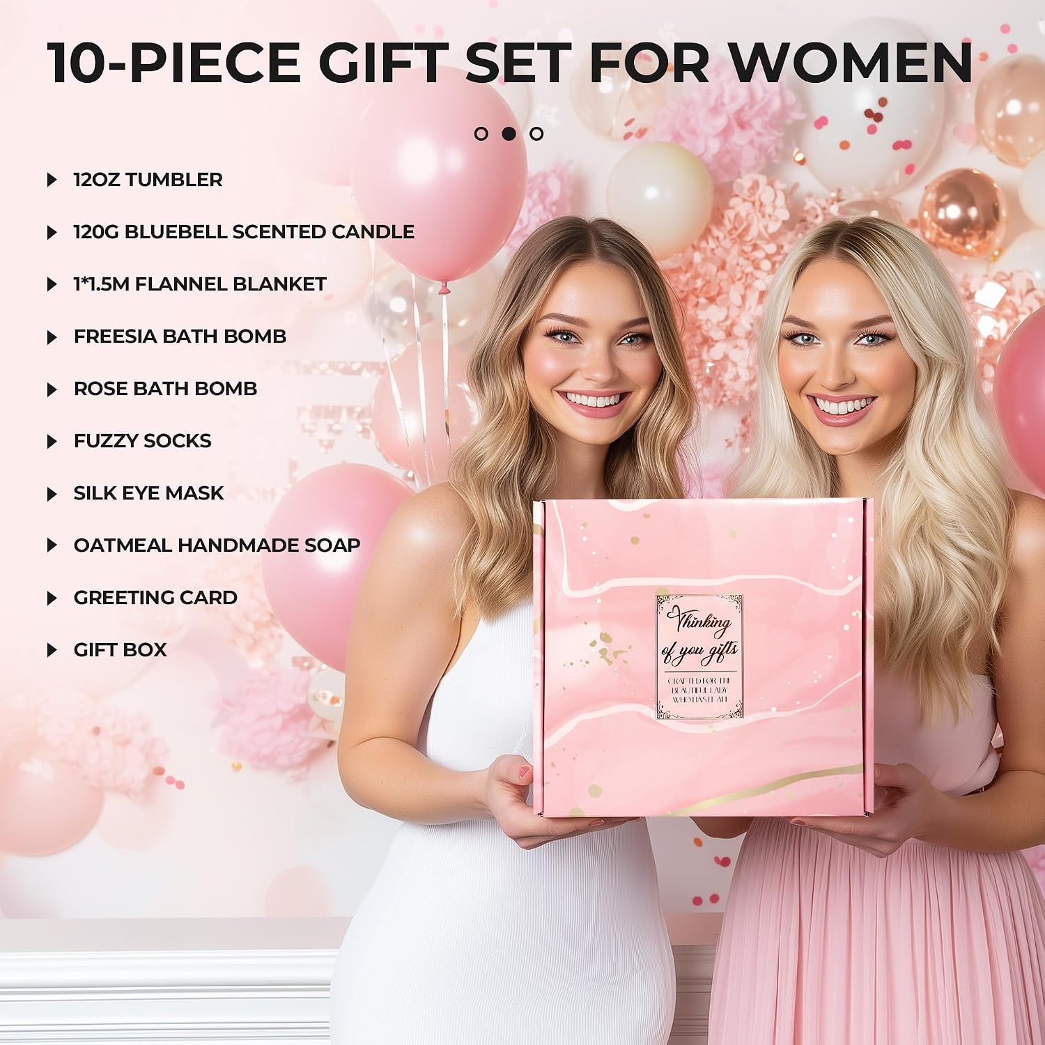 image:imageGRANNY SAYS Birthday Gift for Mom Spa Gifts Set Self Care Gifts with Luxury Flannel Blanket Gift Baskets for Women Get Well Gifts After Surgery for Mother Friends Wife Sister