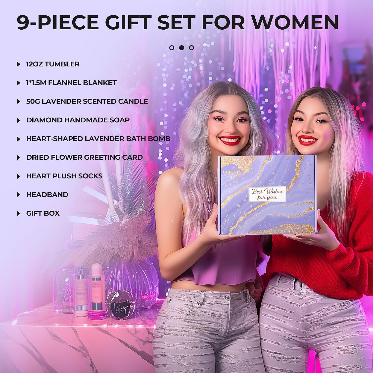 image:imageGRANNY SAYS Birthday Gifts for Mom Spa Gifts for Women Get Well Soon Gift Baskets Self Care Gifts for Women Care Package with Flannel Blanket for Mom Friendship Wife Sister