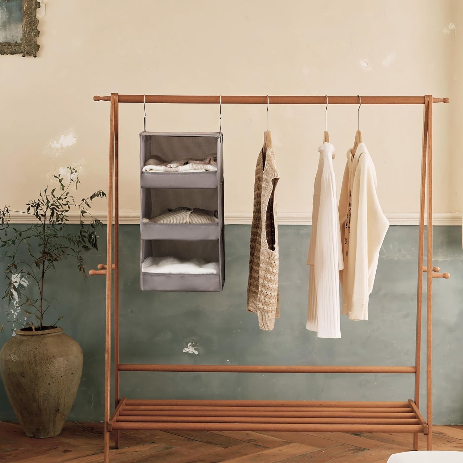 image:imageGRANNY SAYS Bundle of 1Pack Extra Large Rectangle Storage Bins amp 1Pack Hanging Closet Organizer