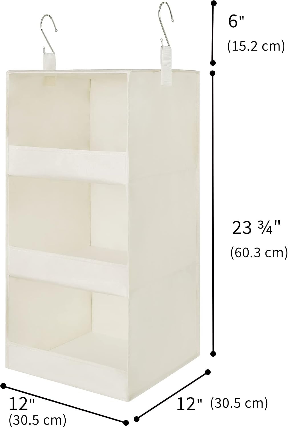 image:imageGRANNY SAYS Bundle of 1Pack Hanging Organizer amp 3Pack Trapezoid Storage Bins for Wardrobe