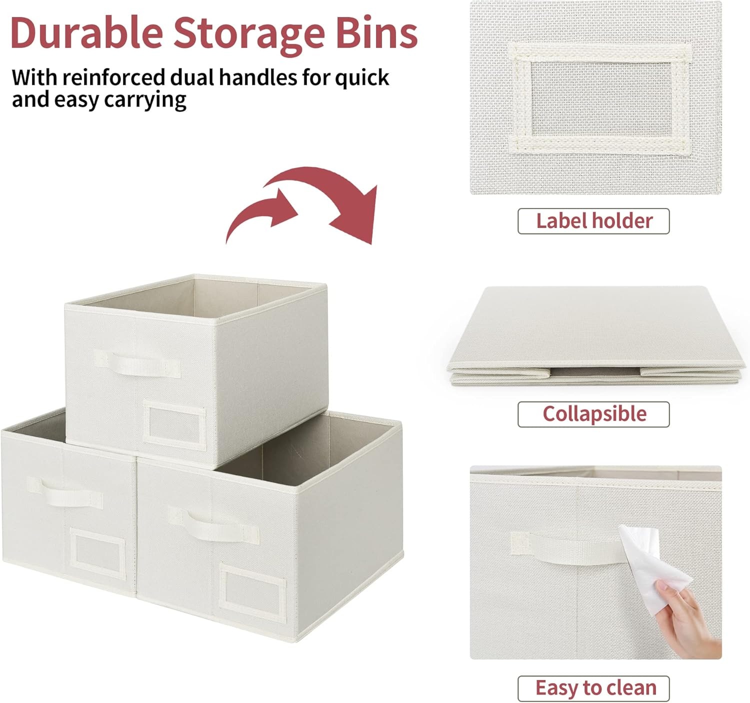 image:imageGRANNY SAYS Bundle of 1Pack Jumbo Clothes Storage Bins amp 3Pack Rectangle Storage Bins for Organizing