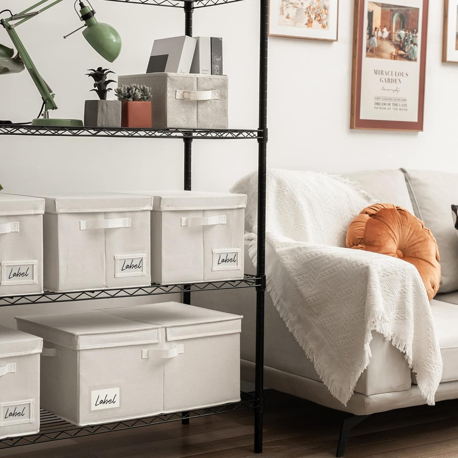 image:imageGRANNY SAYS Bundle of 1Pack Jumbo Clothes Storage Bins amp 3Pack Rectangle Storage Bins for Organizing