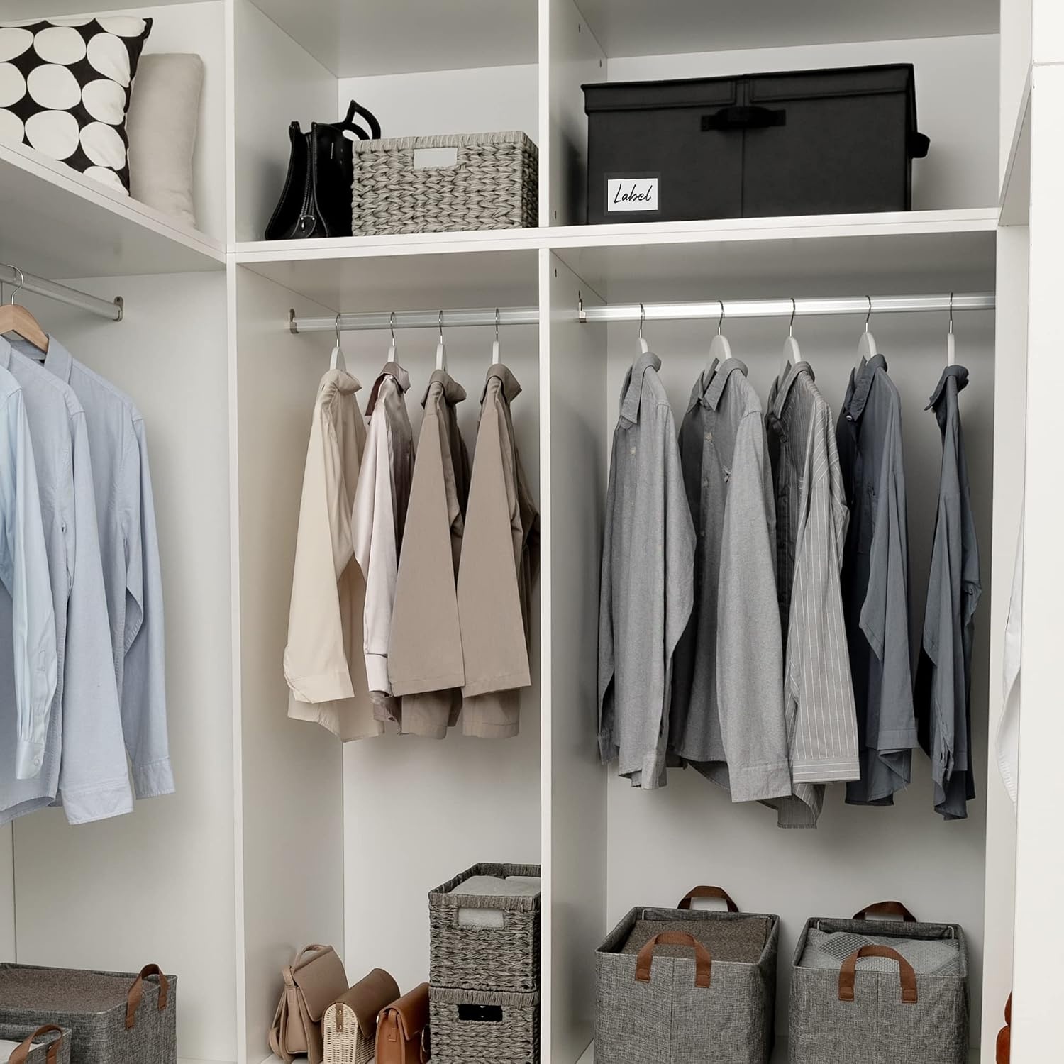 image:imageGRANNY SAYS Bundle of 1Pack Large Basket for Organizing amp 1Pack Closet Baskets and Bins for Shelves