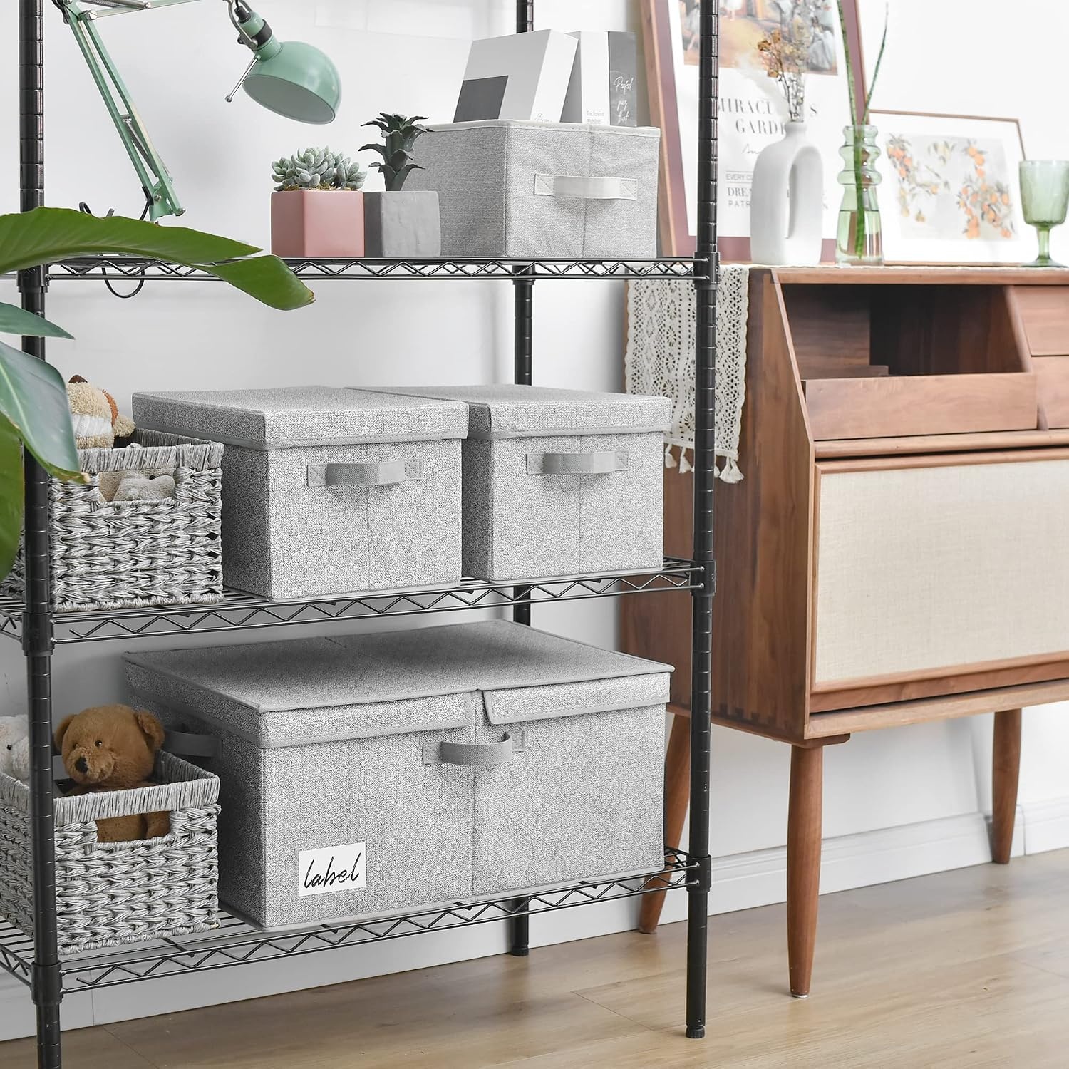 image:imageGRANNY SAYS Bundle of 1Pack Large Basket for Organizing amp 1Pack Closet Baskets and Bins for Shelves