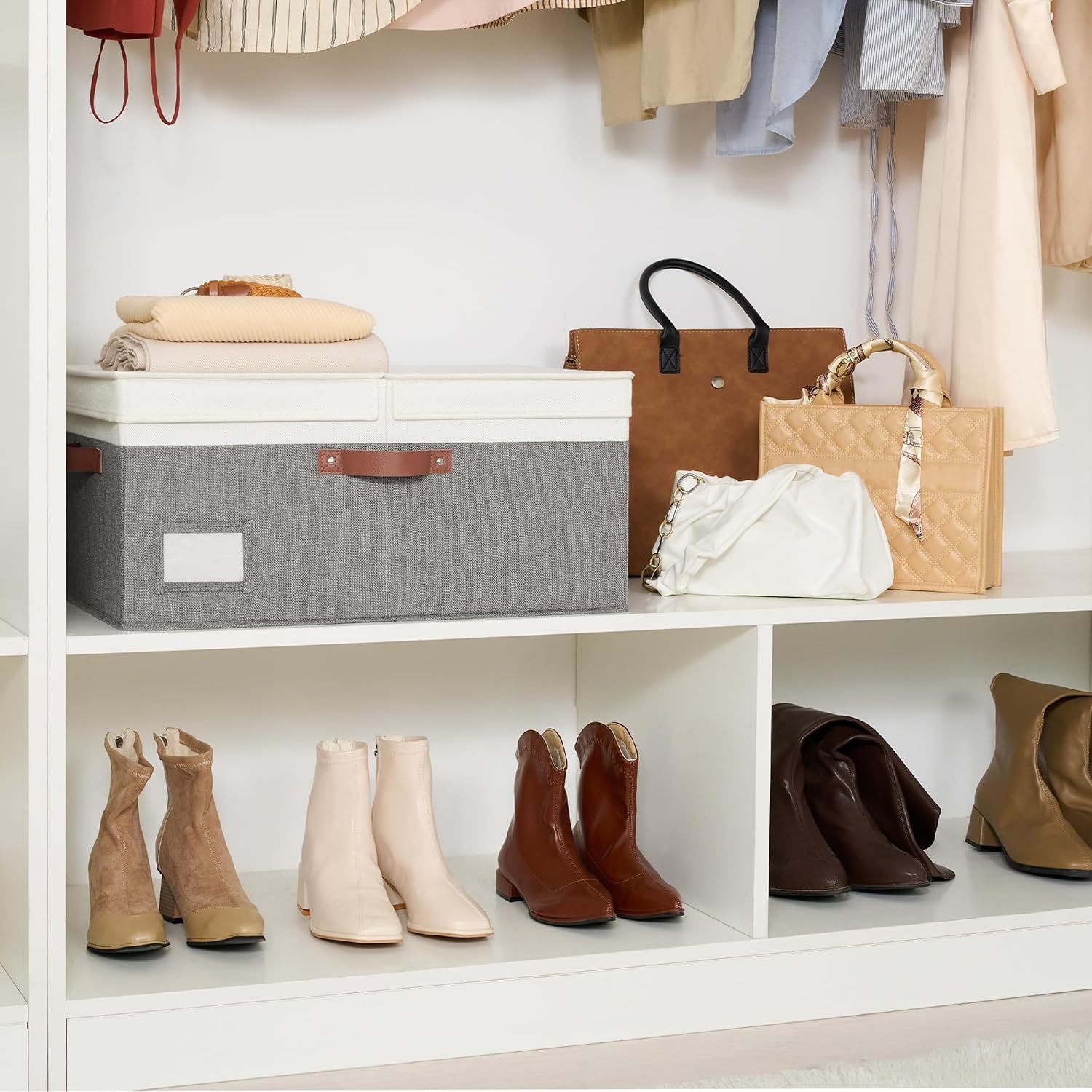 image:imageGRANNY SAYS Bundle of 1Pack Large Storage Bins with Lid amp 2Pack Closet Storage Bins