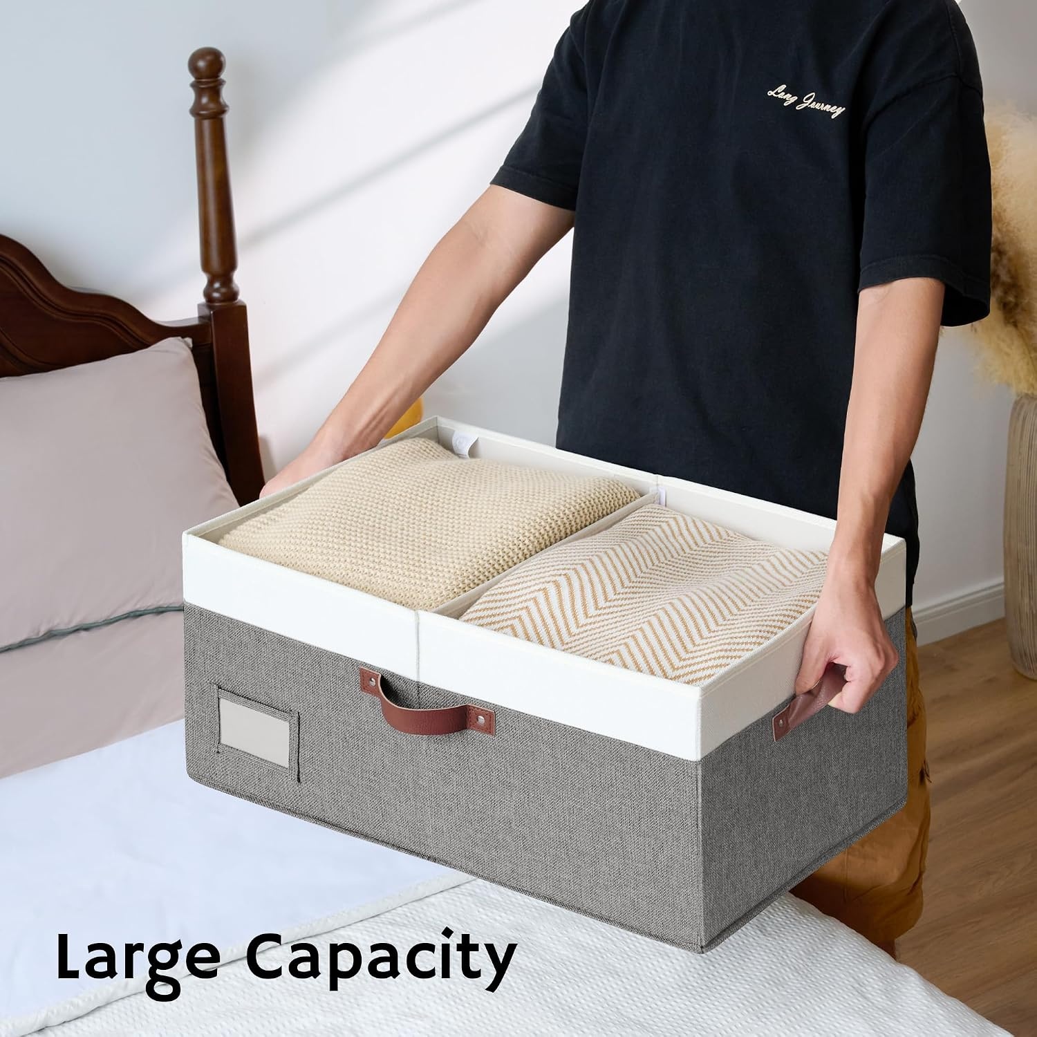 image:imageGRANNY SAYS Bundle of 1Pack Large Storage Bins with Lid amp 2Pack Closet Storage Bins