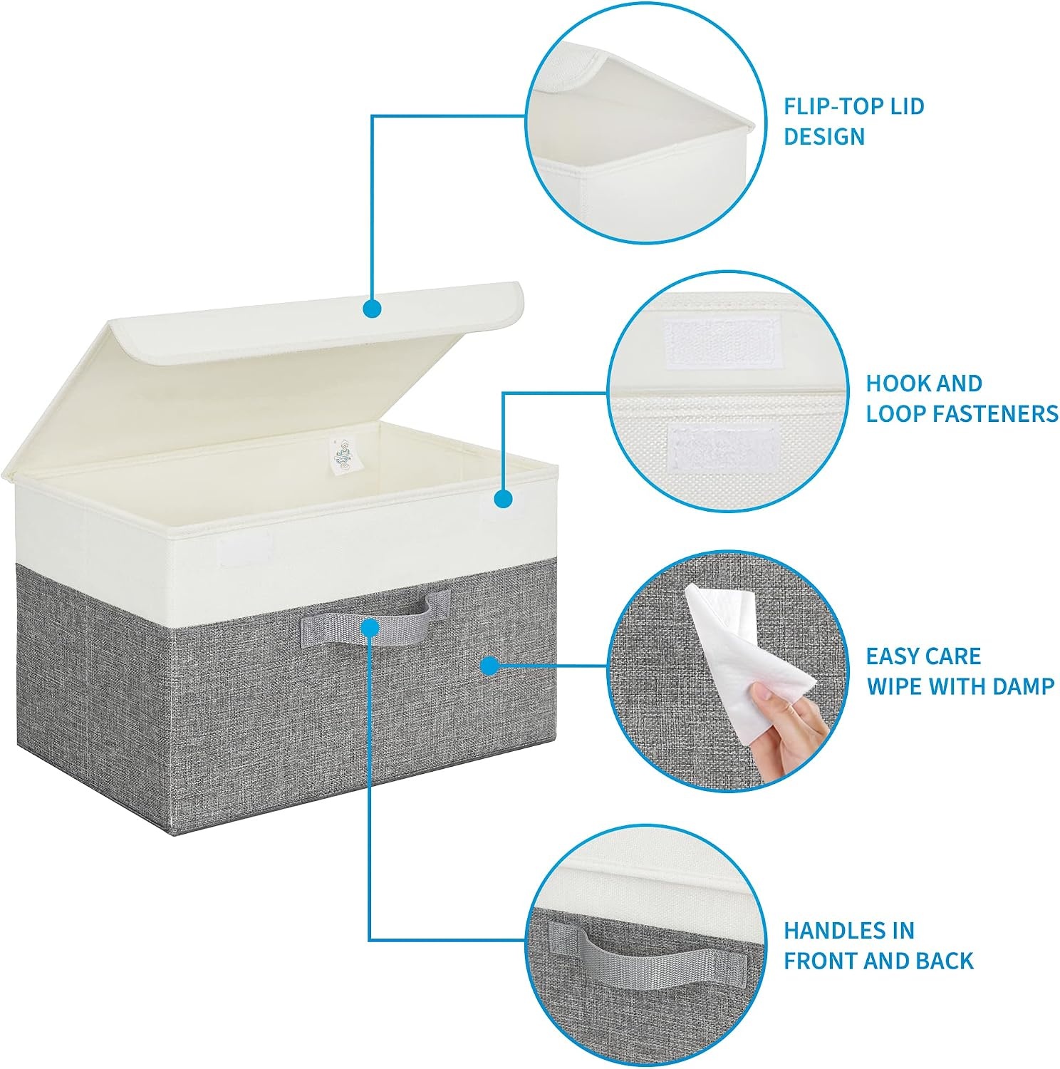 image:imageGRANNY SAYS Bundle of 1Pack Large Storage Bins with Lid amp 2Pack Closet Storage Bins