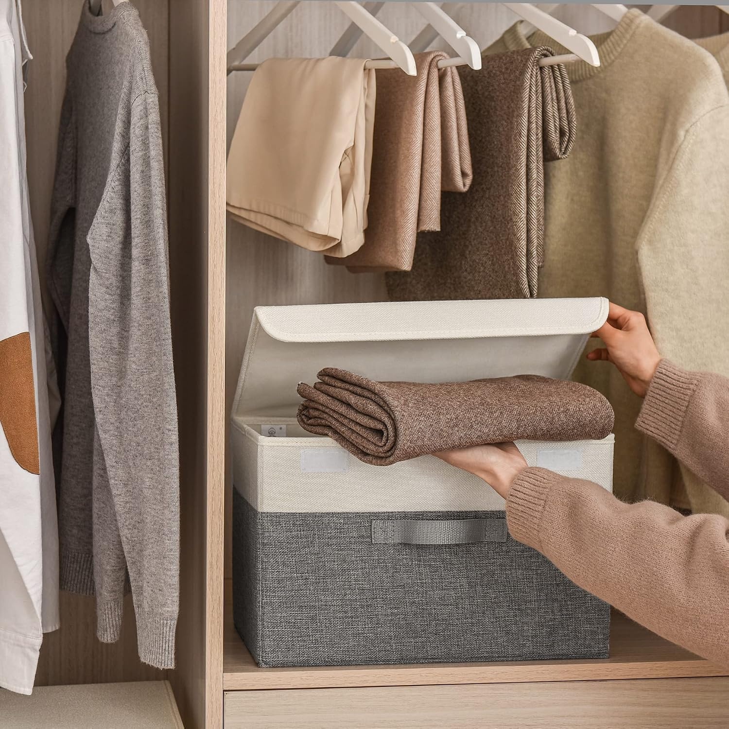 image:imageGRANNY SAYS Bundle of 1Pack Large Storage Bins with Lid amp 2Pack Closet Storage Bins