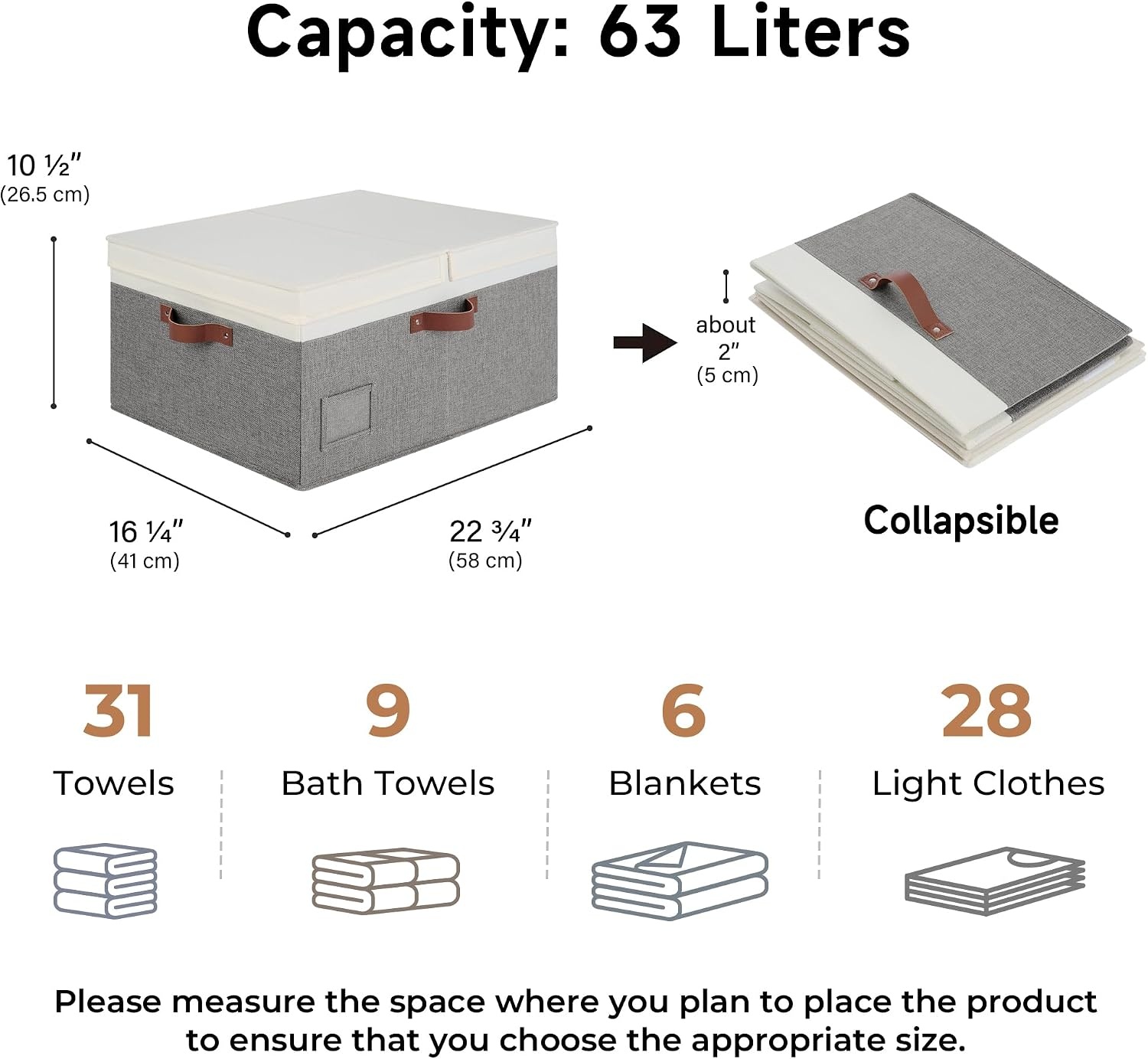 image:imageGRANNY SAYS Bundle of 1Pack Large Storage Bins with Lid amp 2Pack Closet Storage Bins