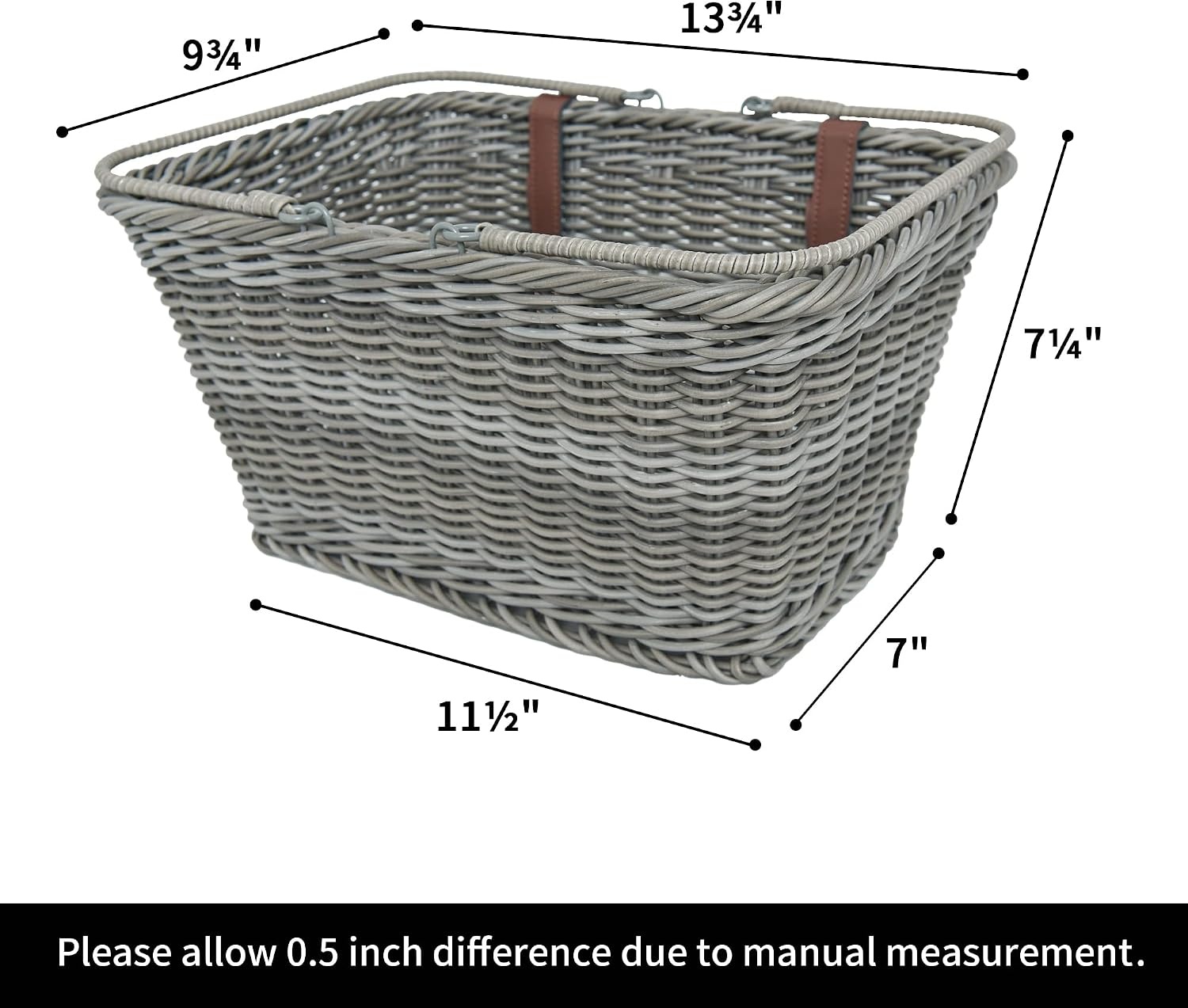 image:imageGRANNY SAYS Bundle of 1Pack Large Wicker Basket For Storage amp 1Pack Bike Baskets For Adult Bikes