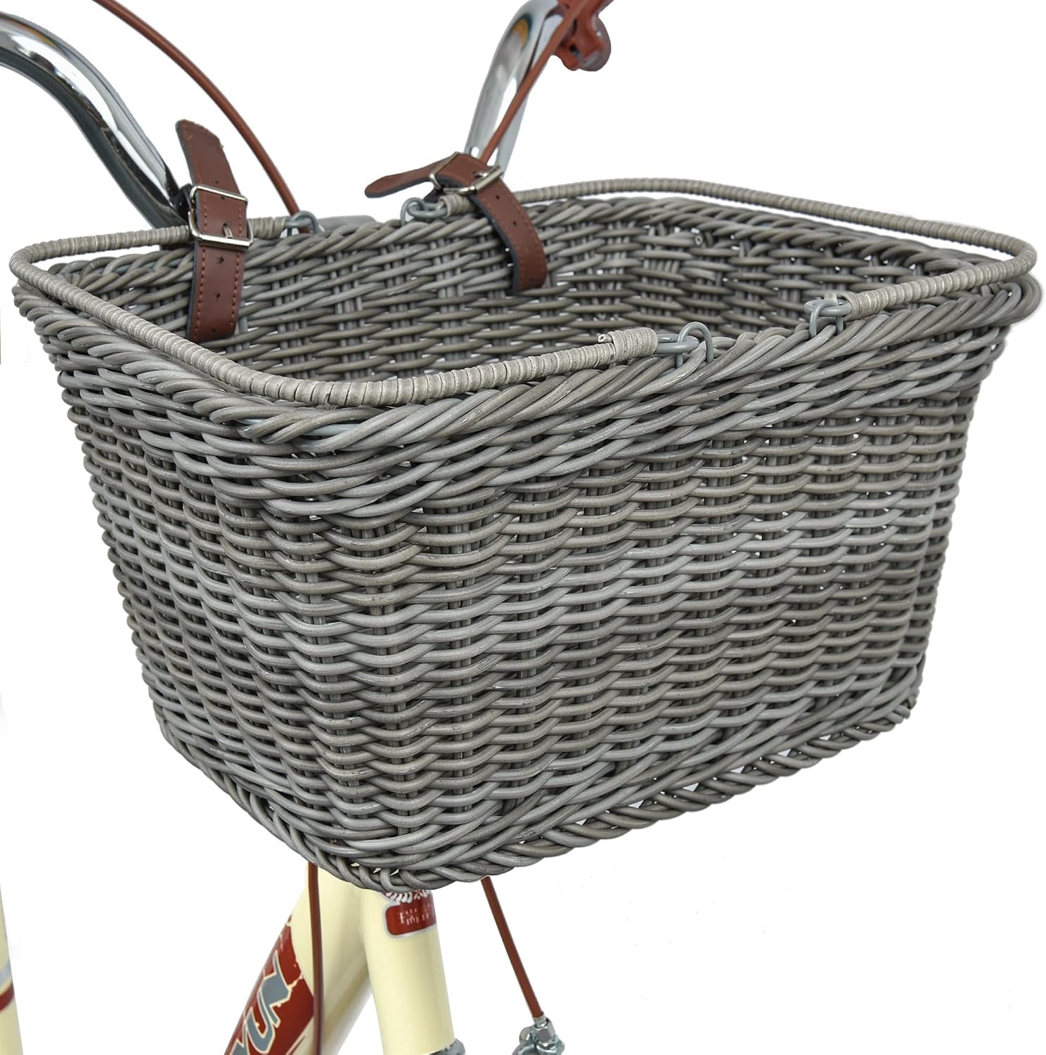 image:imageGRANNY SAYS Bundle of 1Pack Large Wicker Basket For Storage amp 1Pack Bike Baskets For Adult Bikes