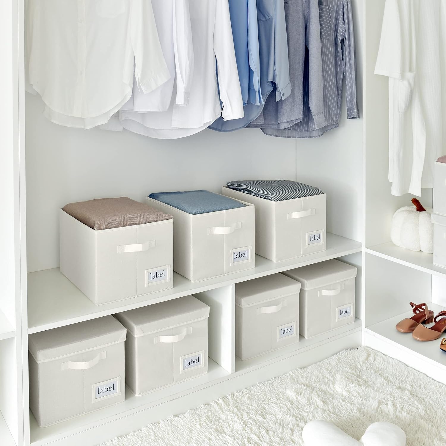 image:imageGRANNY SAYS Bundle of 1Pack Over the Door Storage Organizer amp 3Pack Clothing Storage Bins