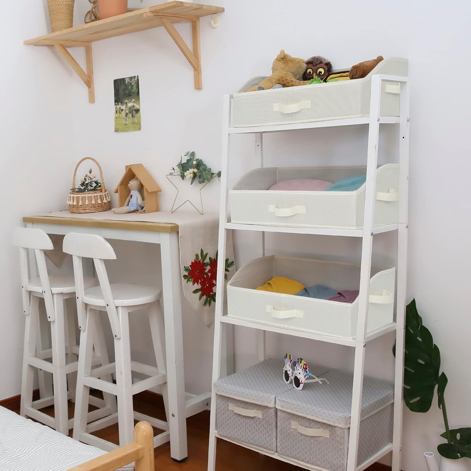 image:imageGRANNY SAYS Bundle of 1Pack Wardrobe Storage Bins amp 3Pack Trapezoid Storage Bins for Closet Shelves