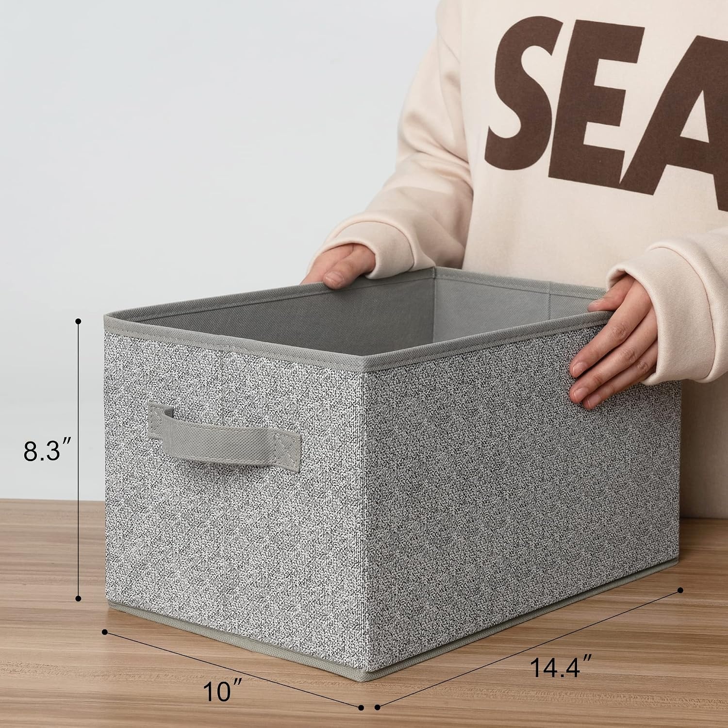 image:imageGRANNY SAYS Bundle of 2 Sets Trapezoid Storage Bins for Organizing amp 1 Set Rectangle Lidless Storage Bins