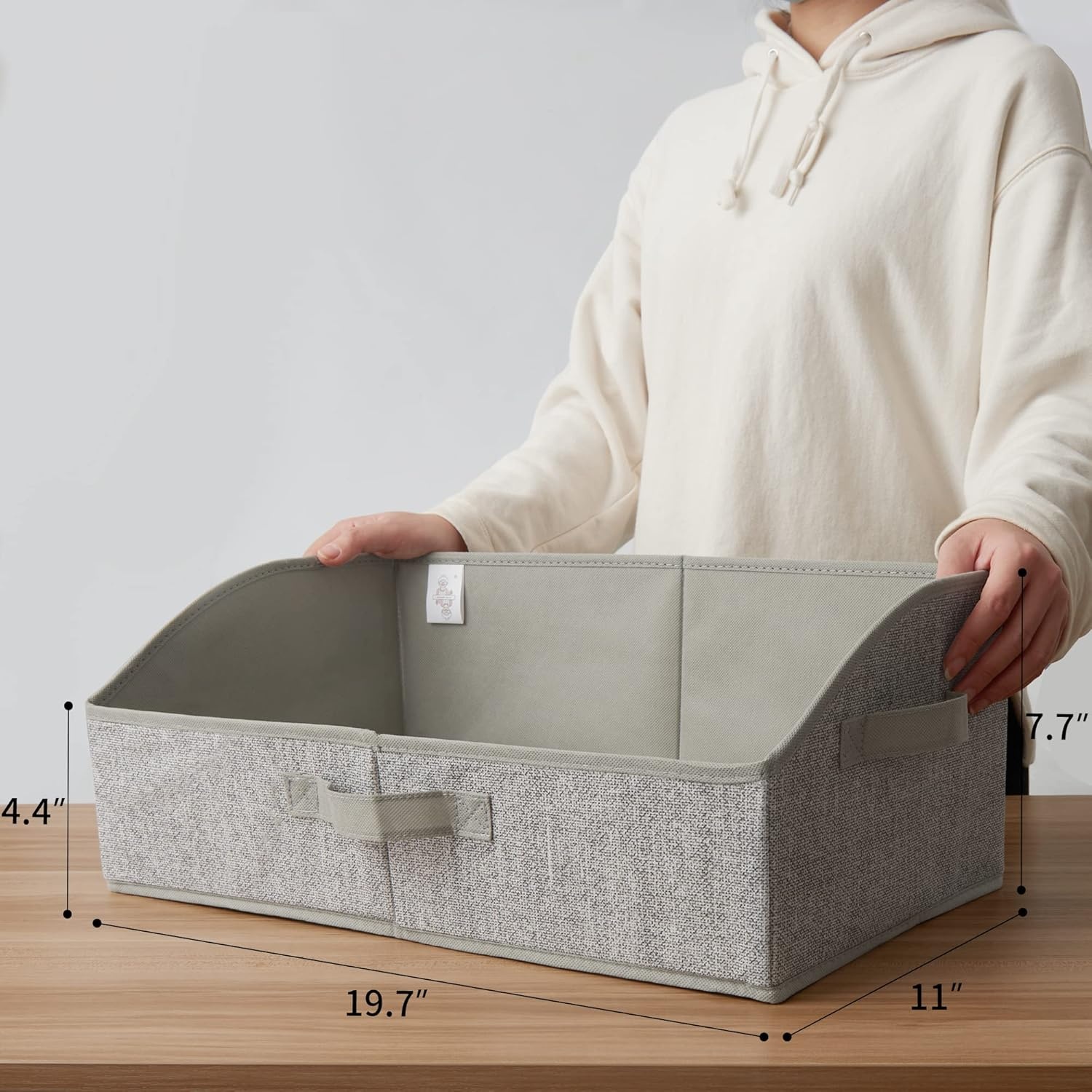 image:imageGRANNY SAYS Bundle of 2 Sets Trapezoid Storage Bins for Organizing amp 1 Set Rectangle Lidless Storage Bins