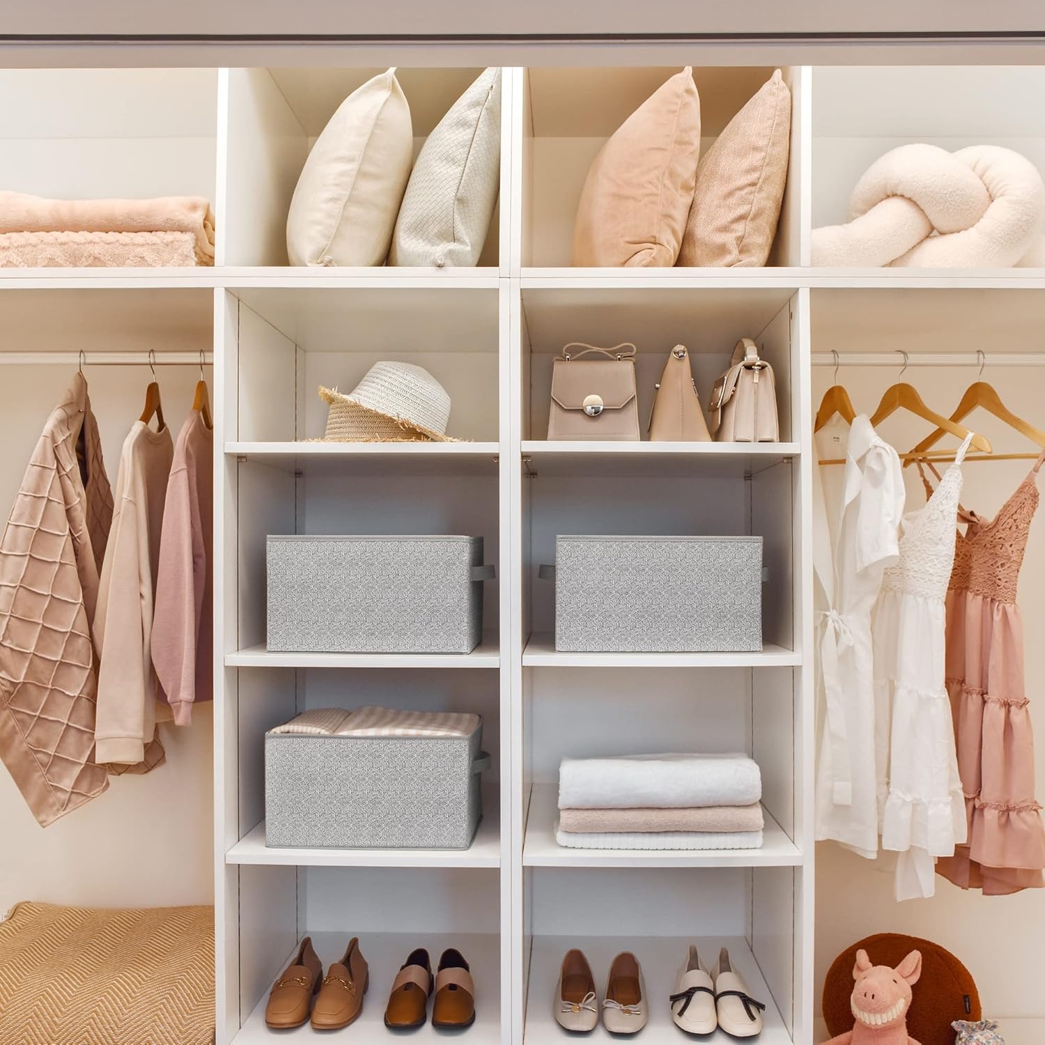 image:imageGRANNY SAYS Bundle of 2 Sets Trapezoid Storage Bins for Organizing amp 1 Set Rectangle Lidless Storage Bins