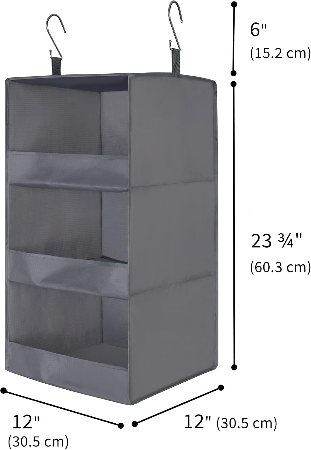 image:imageGRANNY SAYS Bundle of 2Pack Fabric Storage Bins amp 1Pack Hanging Closet Organizer