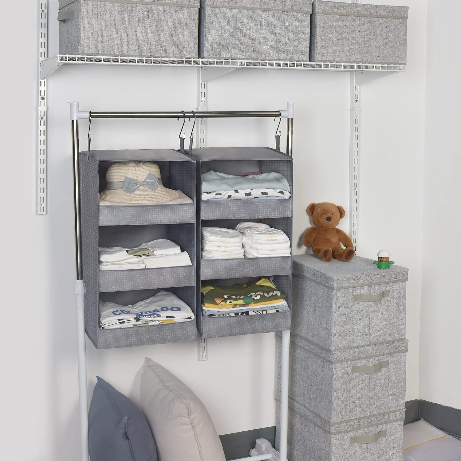 image:imageGRANNY SAYS Bundle of 2Pack Hanging Organizer amp 1Pack Extra Large Rectangle Storage Bin