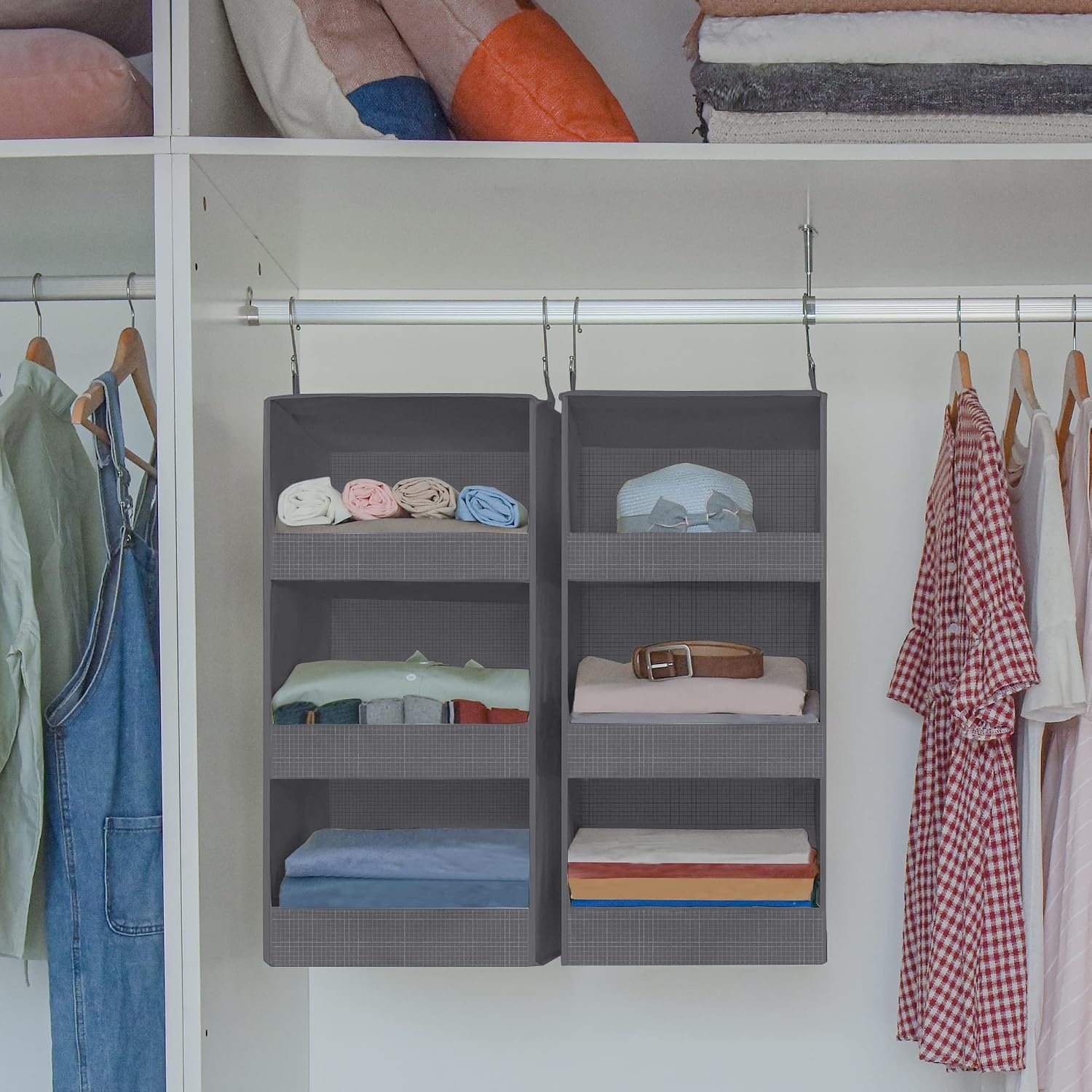 image:imageGRANNY SAYS Bundle of 2Pack Hanging Organizer amp 1Pack Extra Large Rectangle Storage Bin