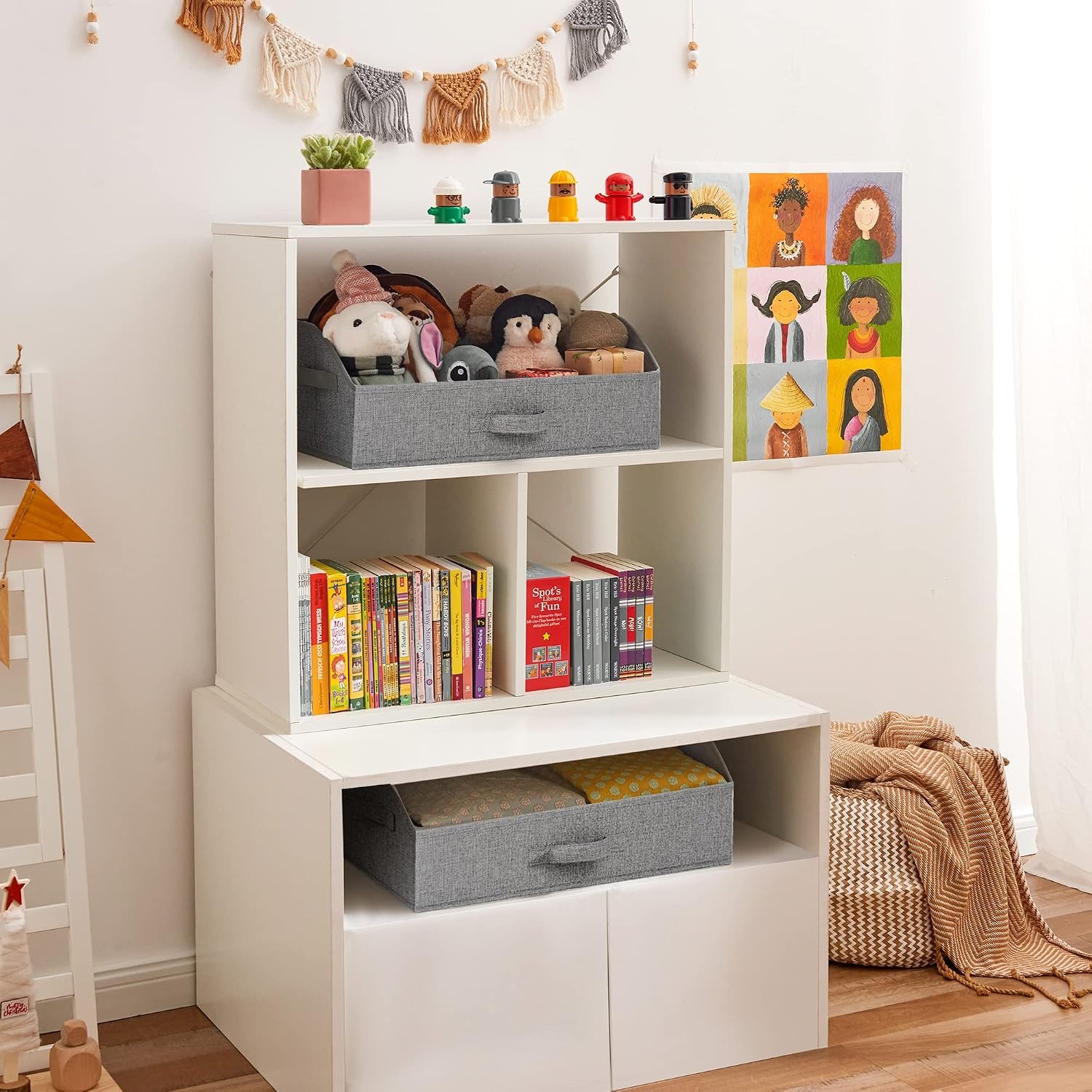 image:imageGRANNY SAYS Bundle of 2Pack Hanging Organizer amp 3Pack Trapezoid Storage Bins for Organizing