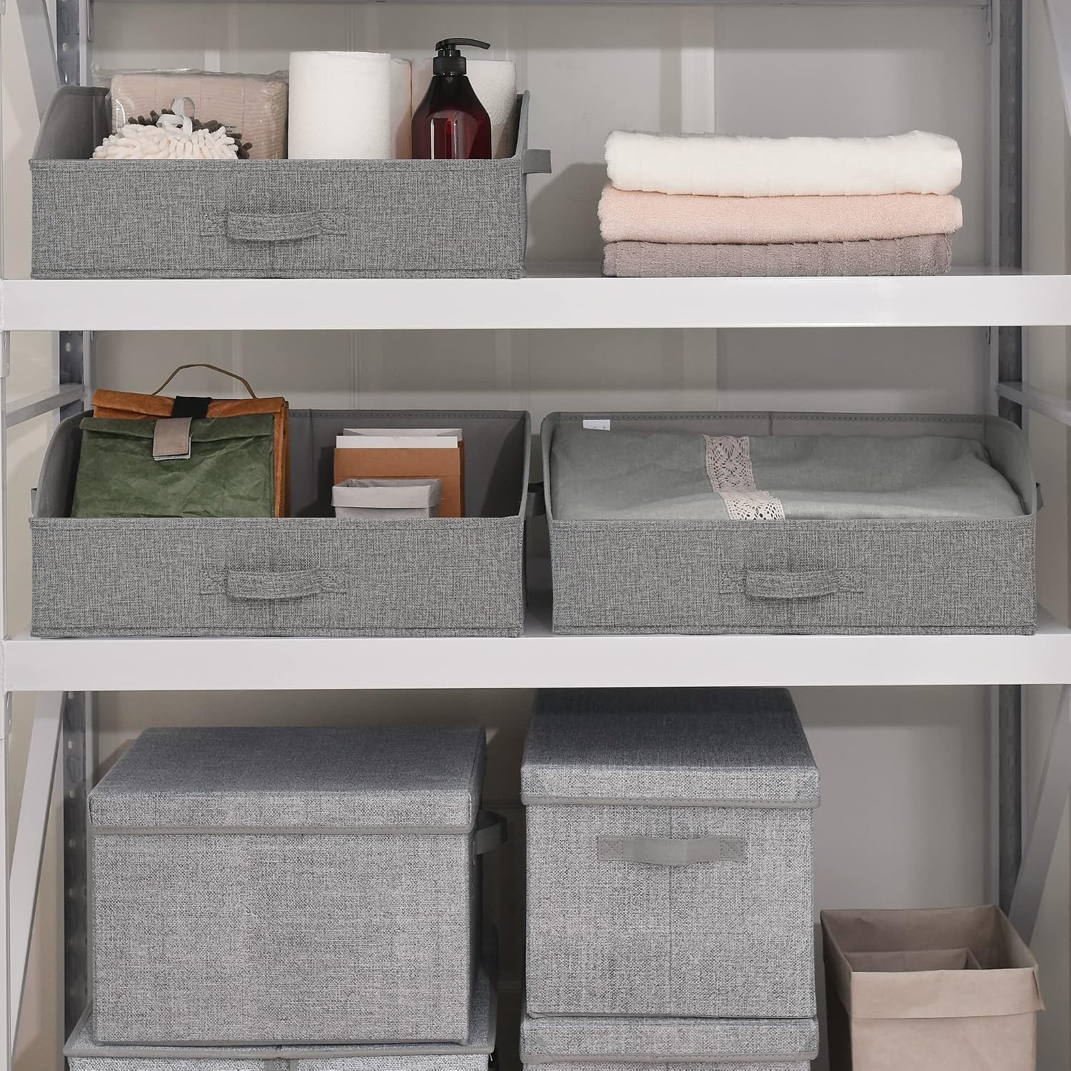 image:imageGRANNY SAYS Bundle of 2Pack Hanging Organizer amp 3Pack Trapezoid Storage Bins for Organizing