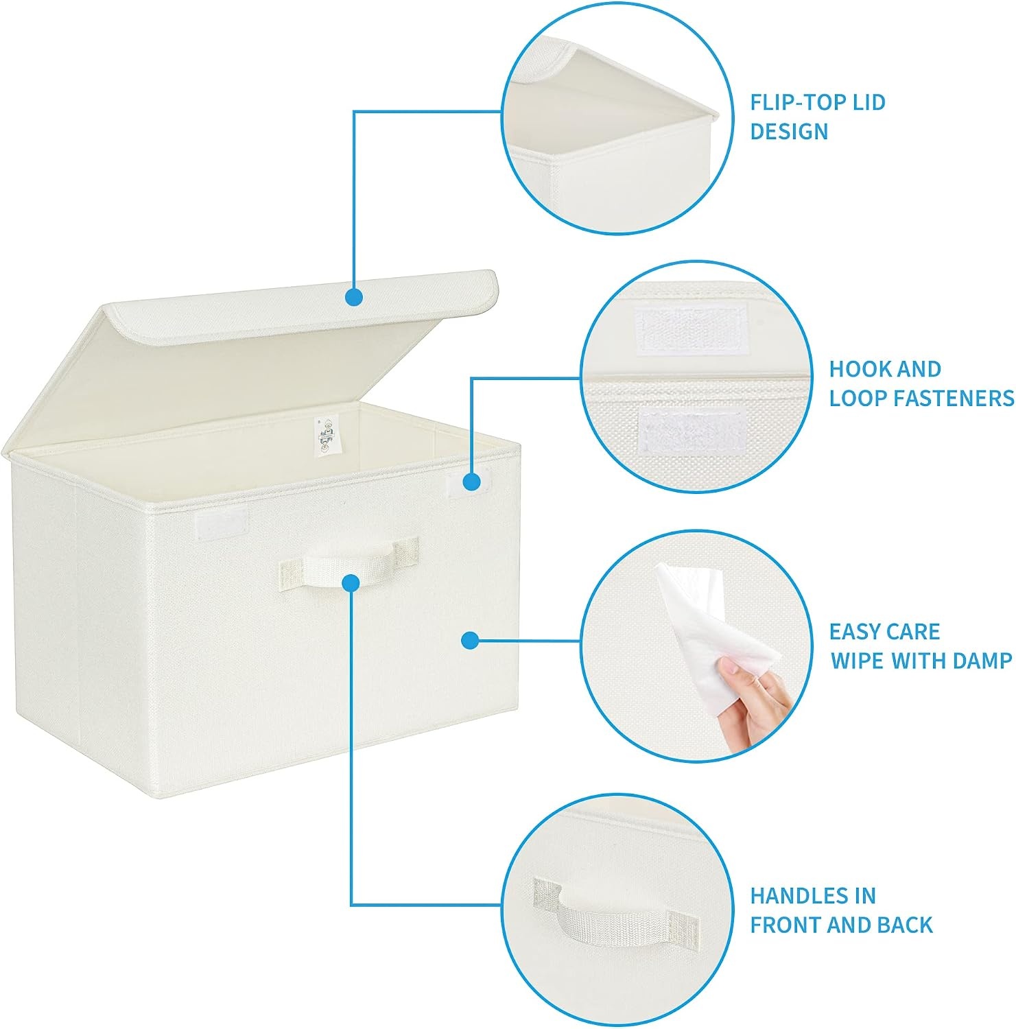 image:imageGRANNY SAYS Bundle of 2Pack Large Storage Bins with Lids amp 3Pack Trapezoid Storage Bins