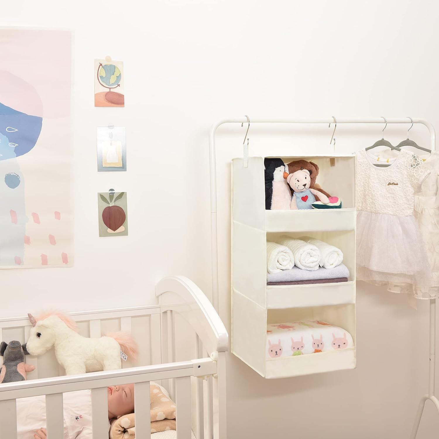 image:imageGRANNY SAYS Bundle of 2Pack Storage Baskets with Lids Large amp 1Pack Hanging Closet Organizer