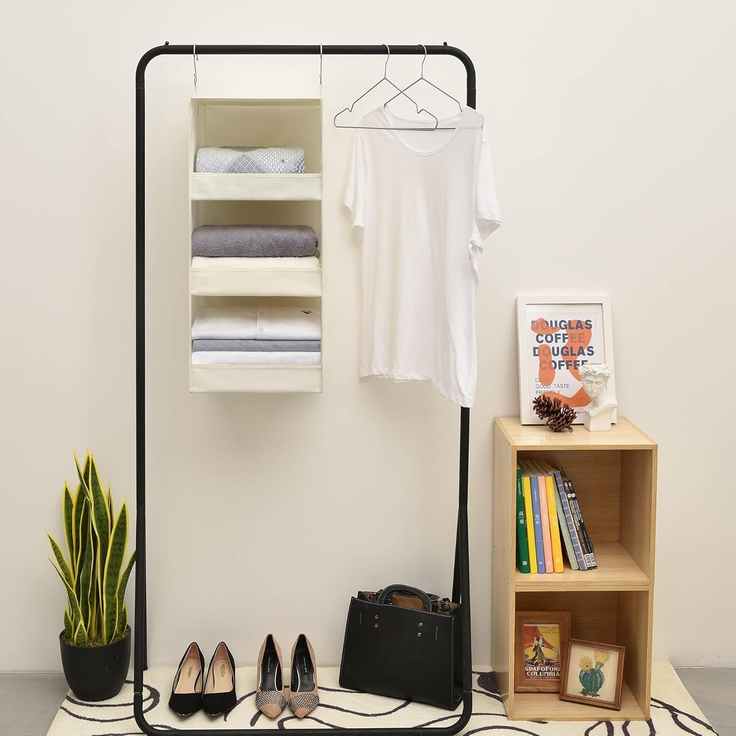 image:imageGRANNY SAYS Bundle of 2Pack Storage Baskets with Lids Large amp 1Pack Hanging Closet Organizer