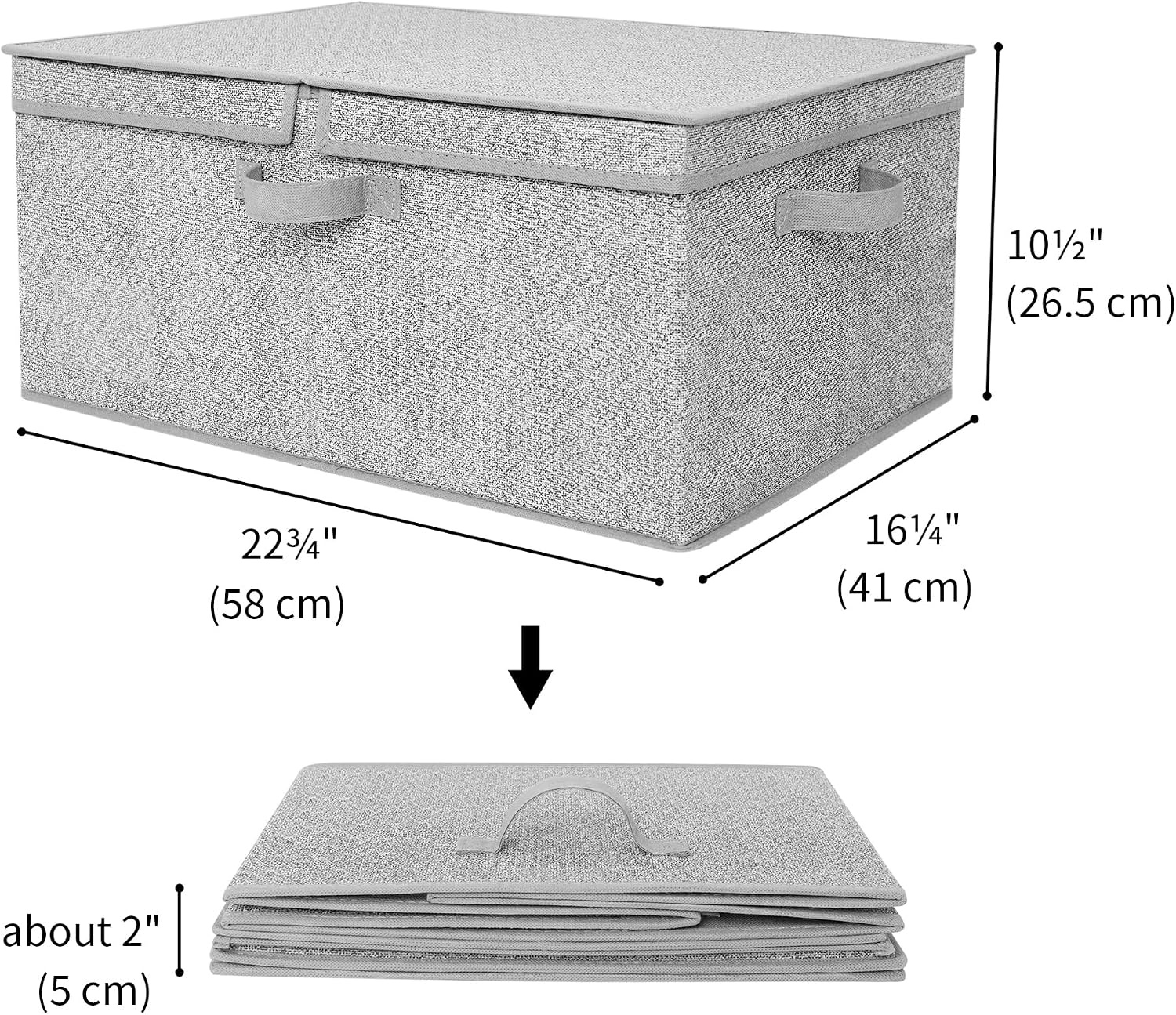image:imageGRANNY SAYS Bundle of 2Pack Storage Bins with Lids amp 1Pack Fabric Storage Box