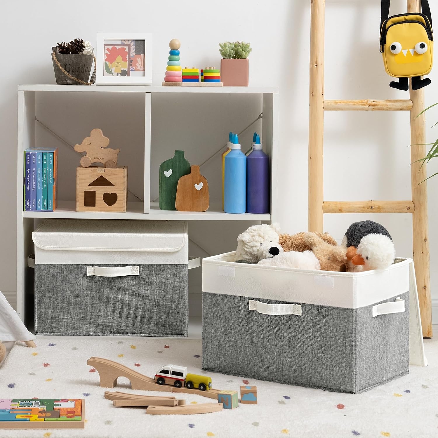 image:imageGRANNY SAYS Bundle of 2Pack Storage Bins with Lids amp 1Pack Fabric Storage Box