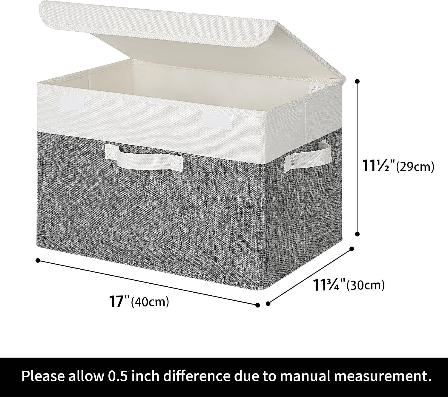 image:imageGRANNY SAYS Bundle of 2Pack Storage Bins with Lids amp 1Pack Fabric Storage Box