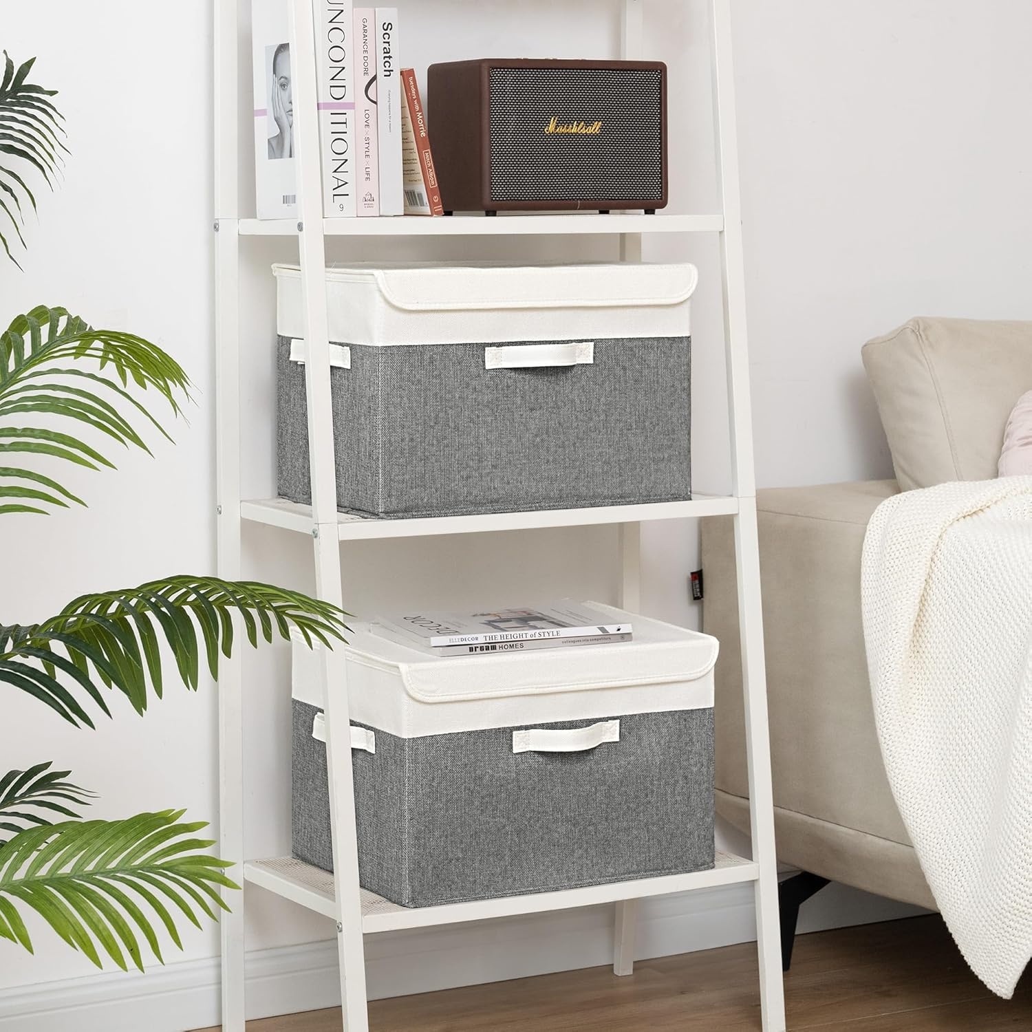 image:imageGRANNY SAYS Bundle of 2Pack Storage Bins with Lids amp 1Pack Fabric Storage Box
