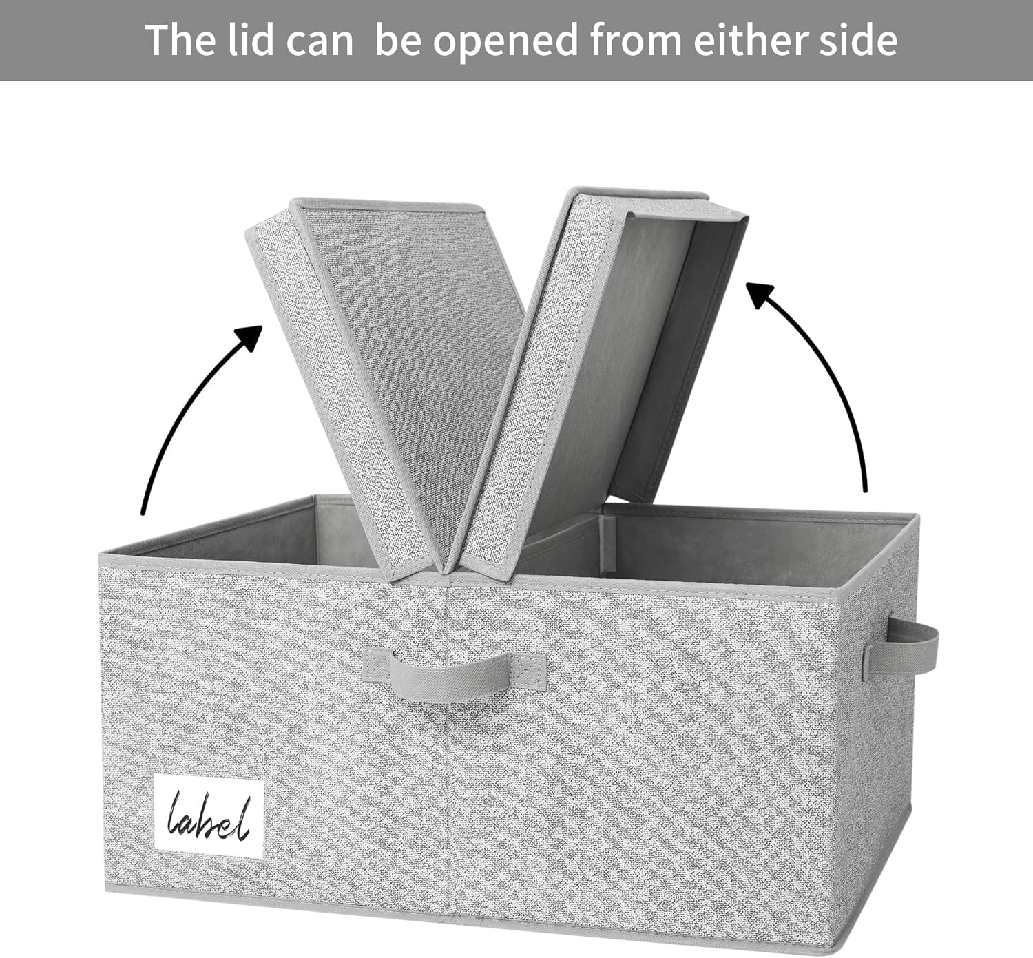 image:imageGRANNY SAYS Bundle of 2Pack Storage Bins with Lids amp 1Pack Fabric Storage Box