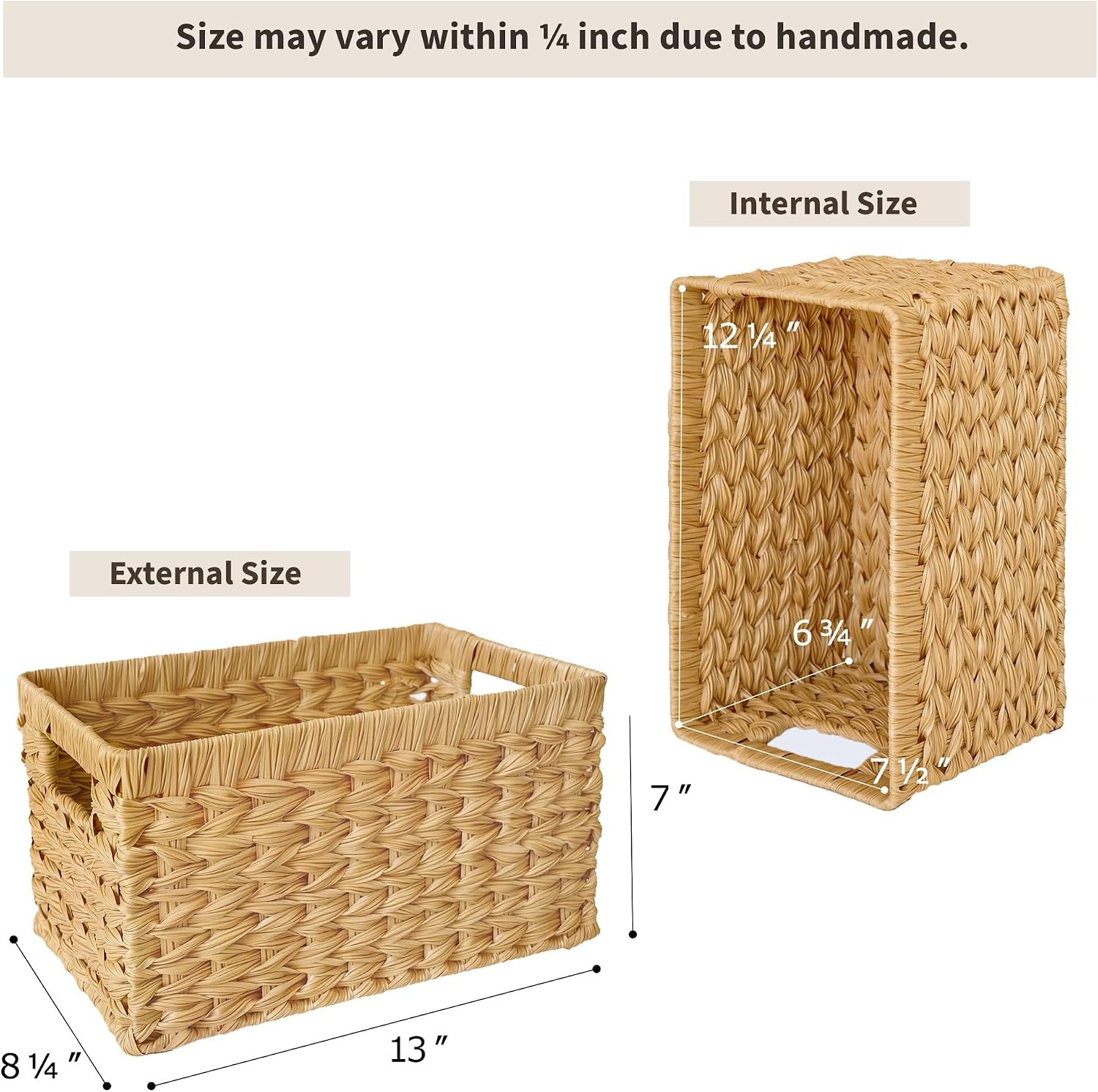 image:imageGRANNY SAYS Bundle of 2Pack Wicker Baskets amp 2Pack Wicker Shelf Baskets