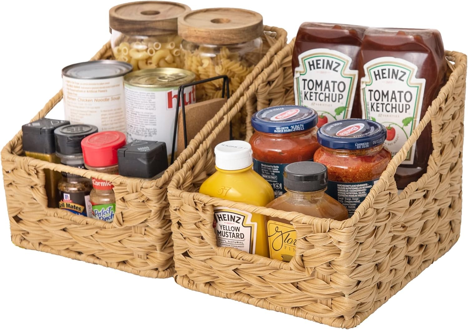 image:imageGRANNY SAYS Bundle of 2Pack Wicker Baskets amp 2Pack Wicker Shelf Baskets